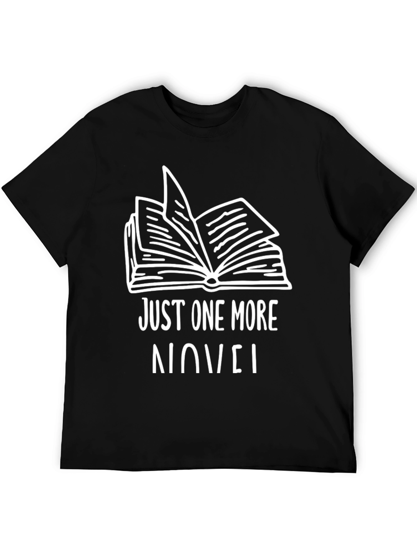 Just One More Novel Black Graphic Tee