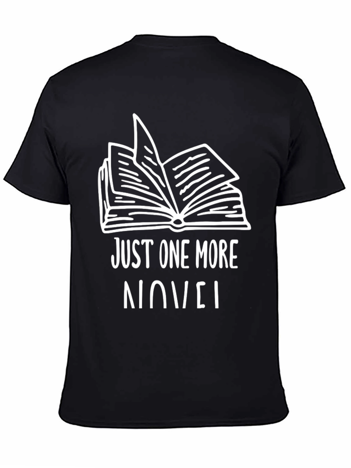 Just One More Novel Black Graphic Tee