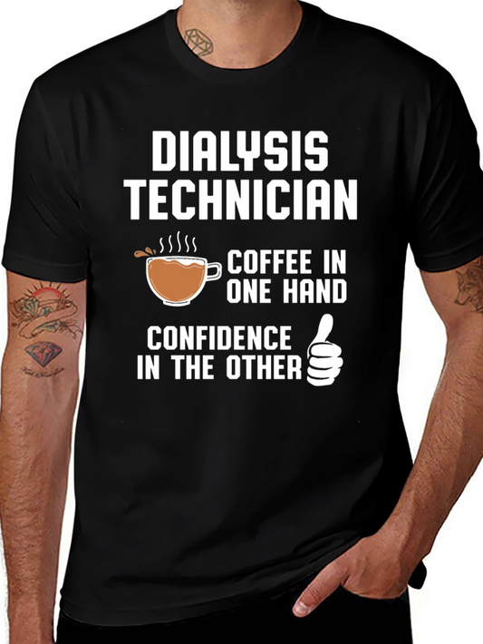 Dialysis Technician Coffee Confidence T-Shirt