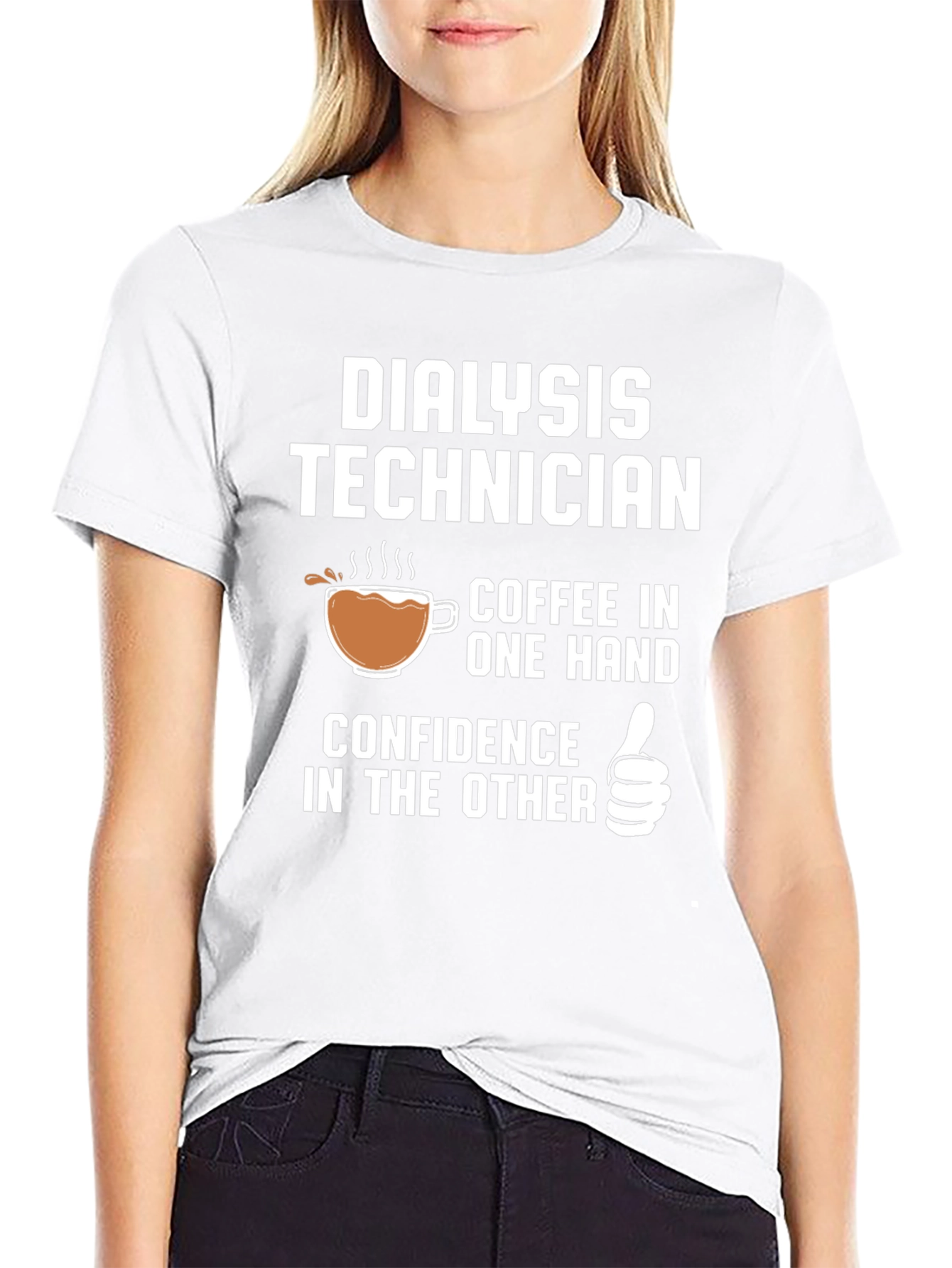 Dialysis Technician Coffee Confidence T-Shirt