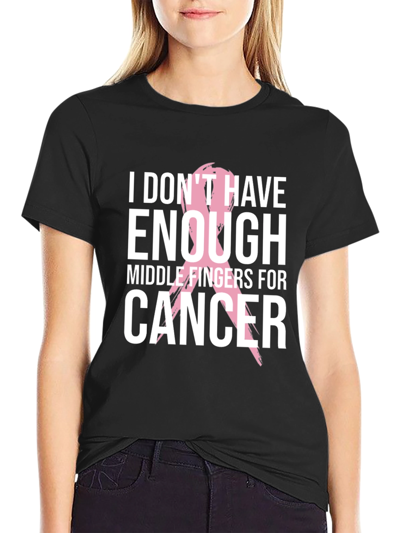 Cancer Awareness Tee: Middle Fingers Out