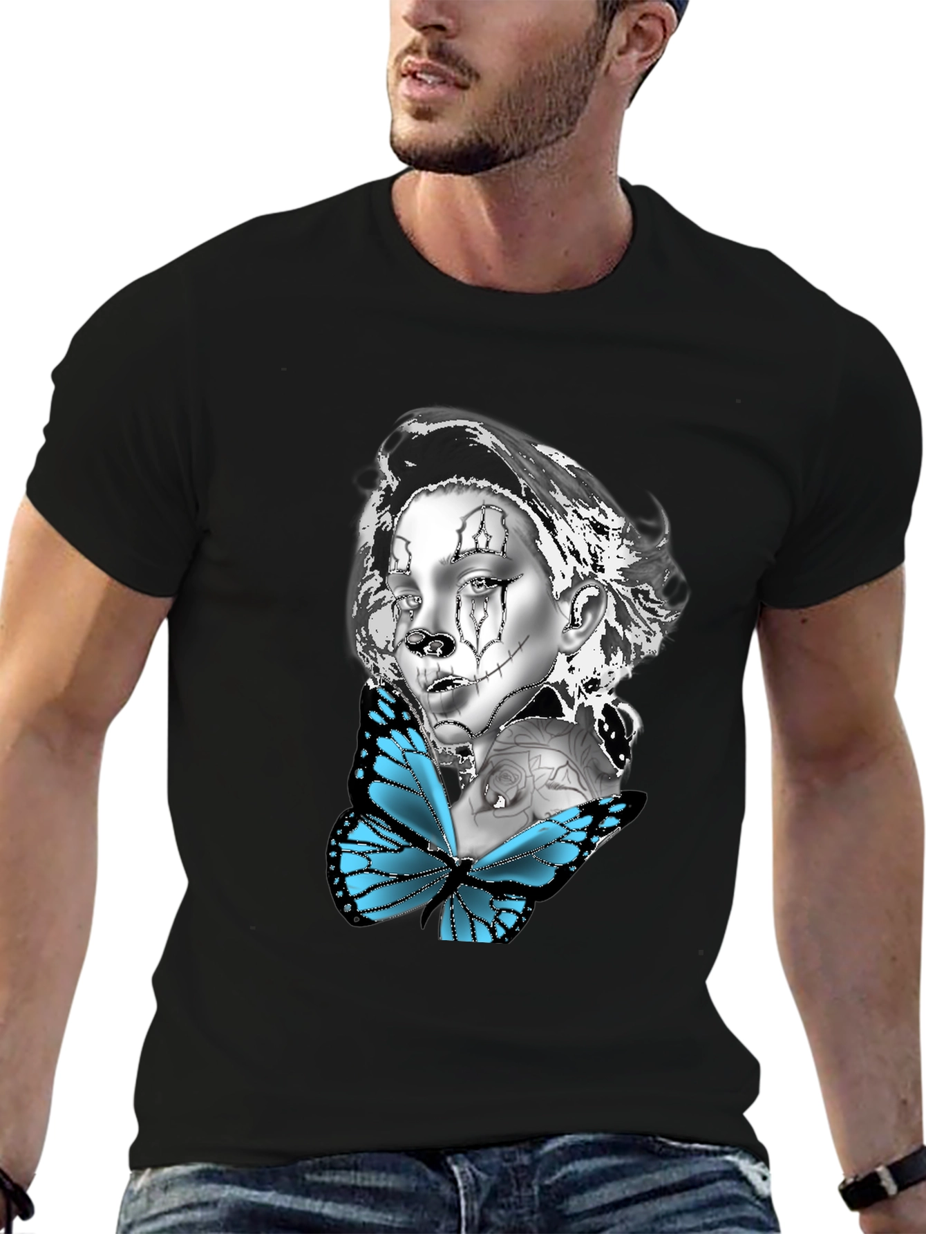 Clown Girl with Butterfly T-Shirt
