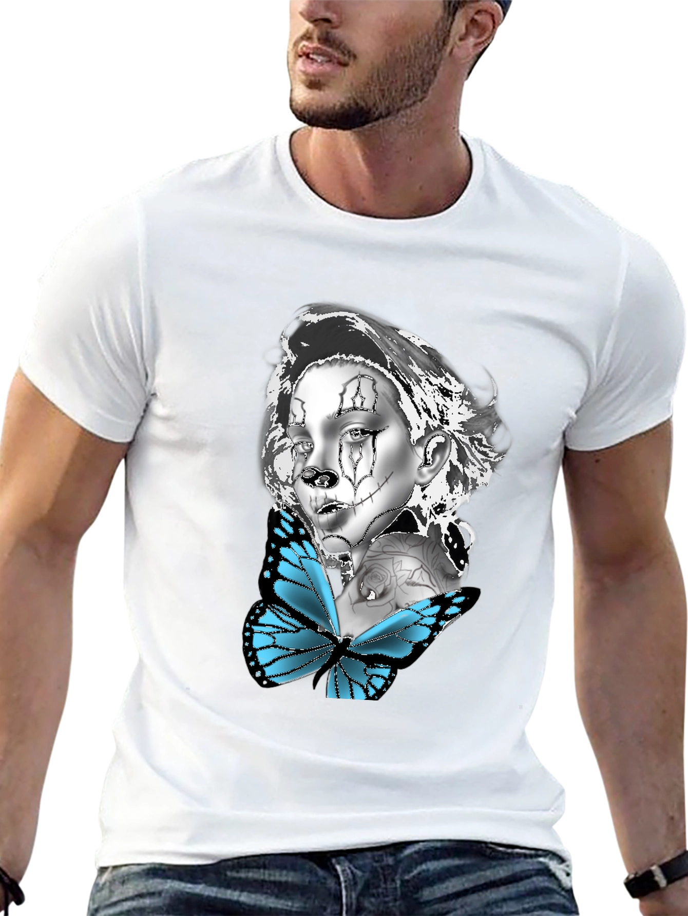 Clown Girl with Butterfly T-Shirt