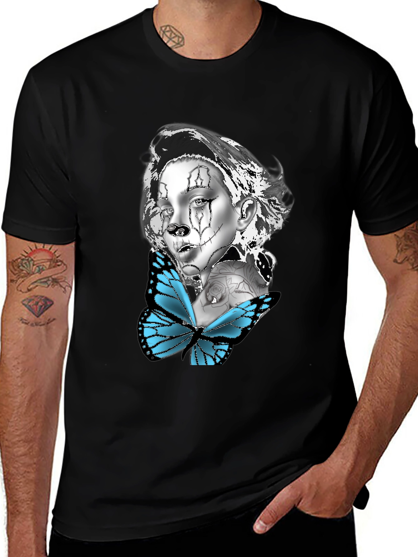 Clown Girl with Butterfly T-Shirt
