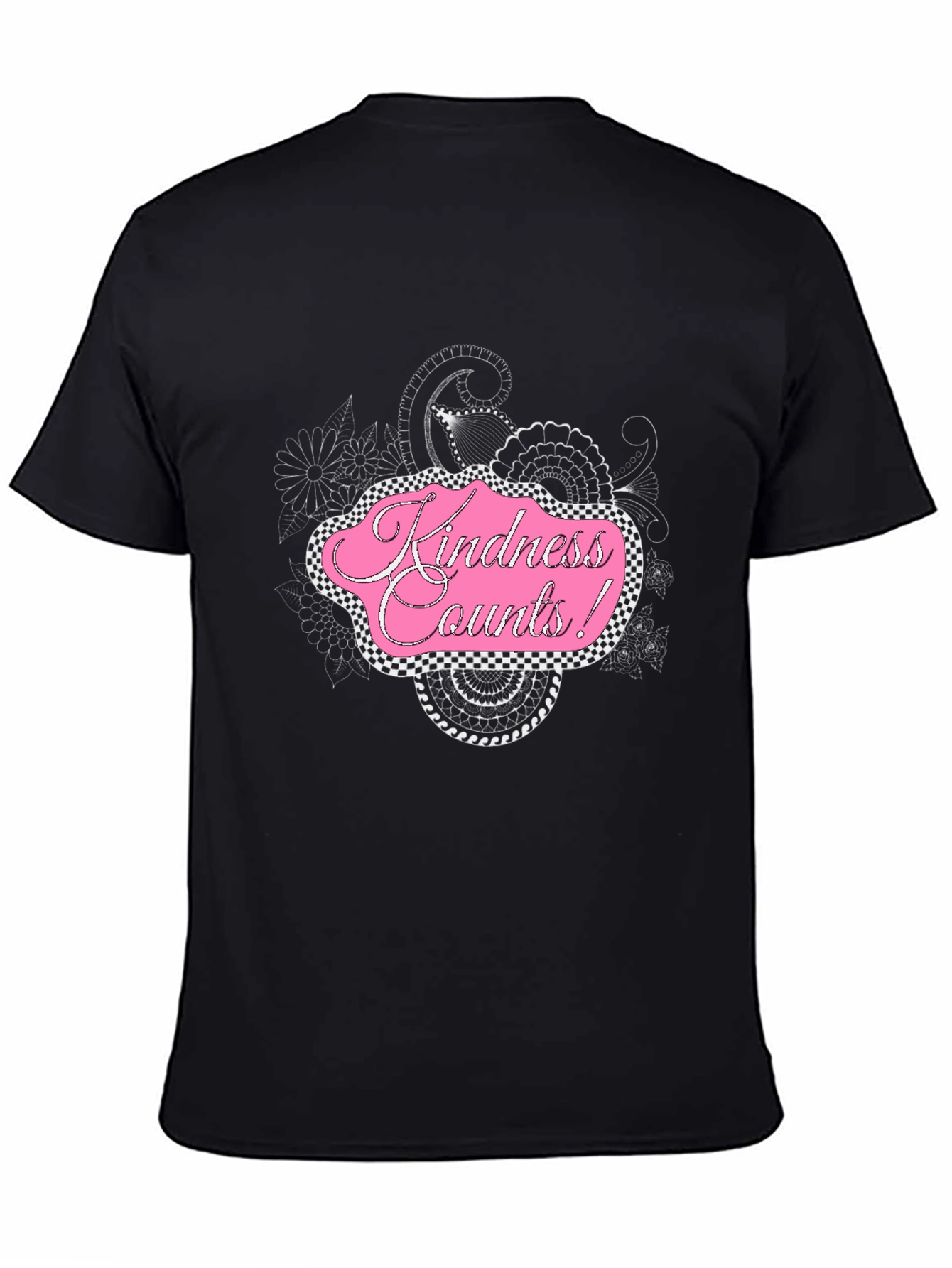 Kindness Counts Black Graphic T-Shirt