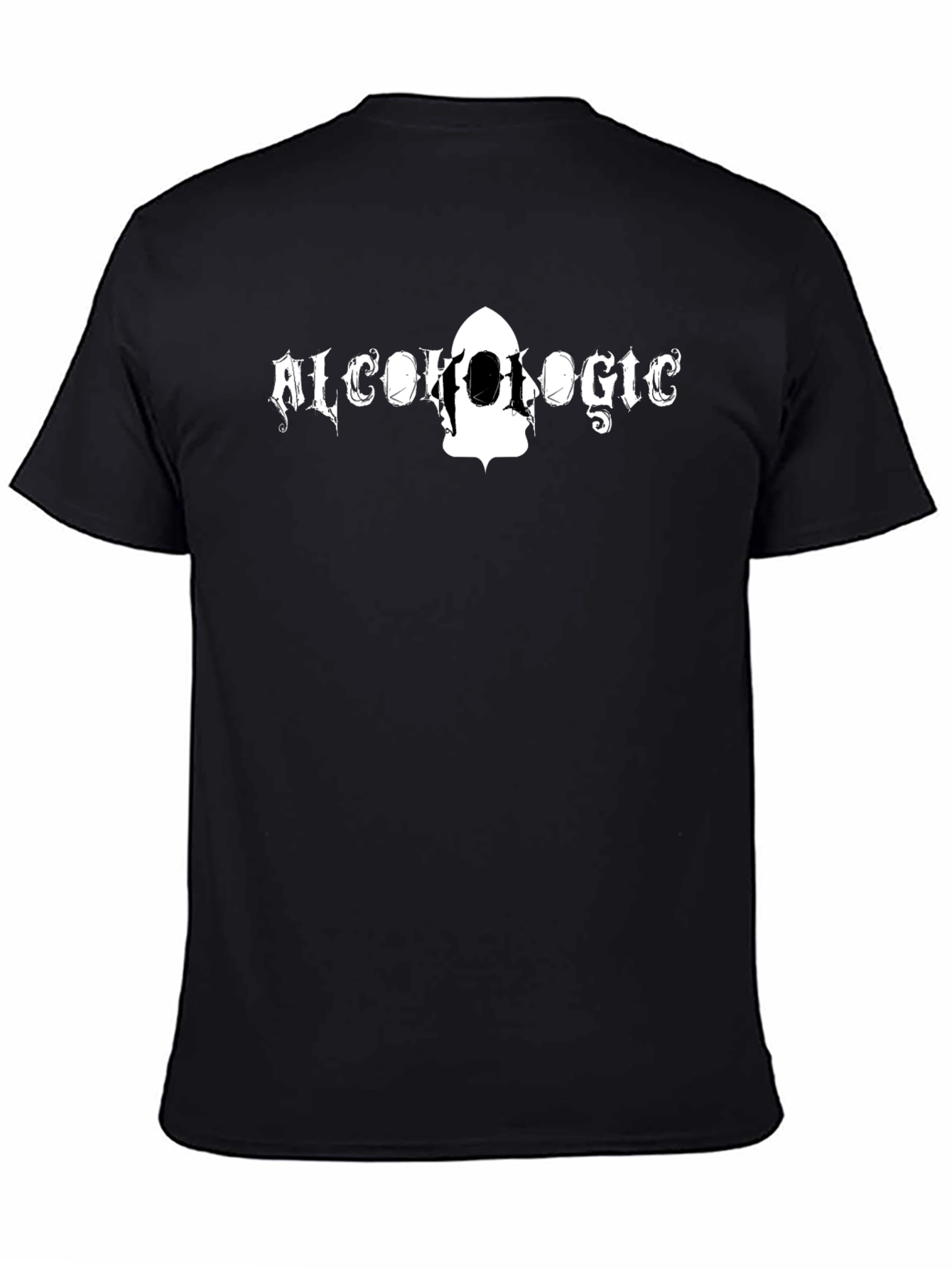 Black Alcoholic Graphic T-Shirt for Men
