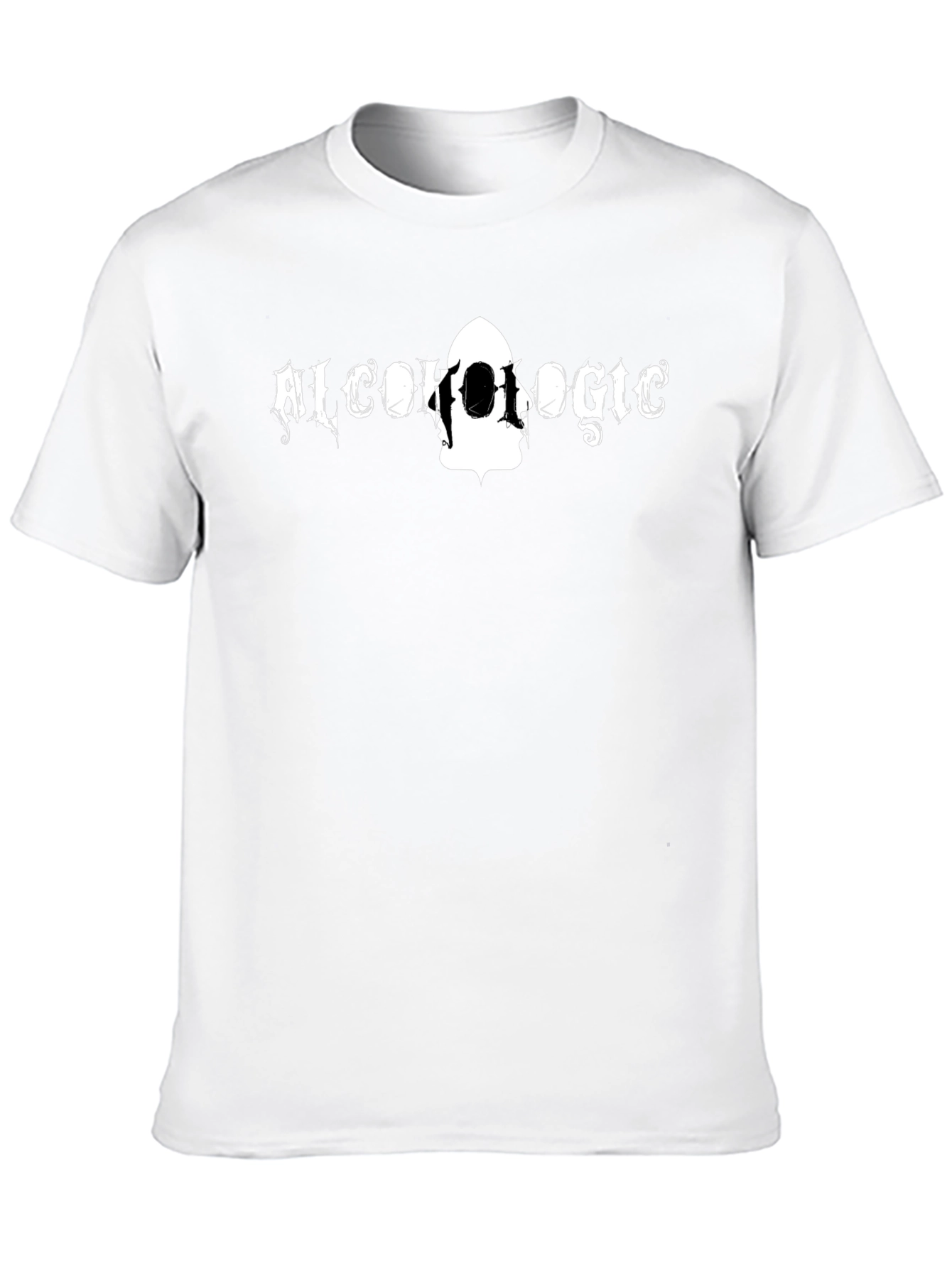 Black Alcoholic Graphic T-Shirt for Men