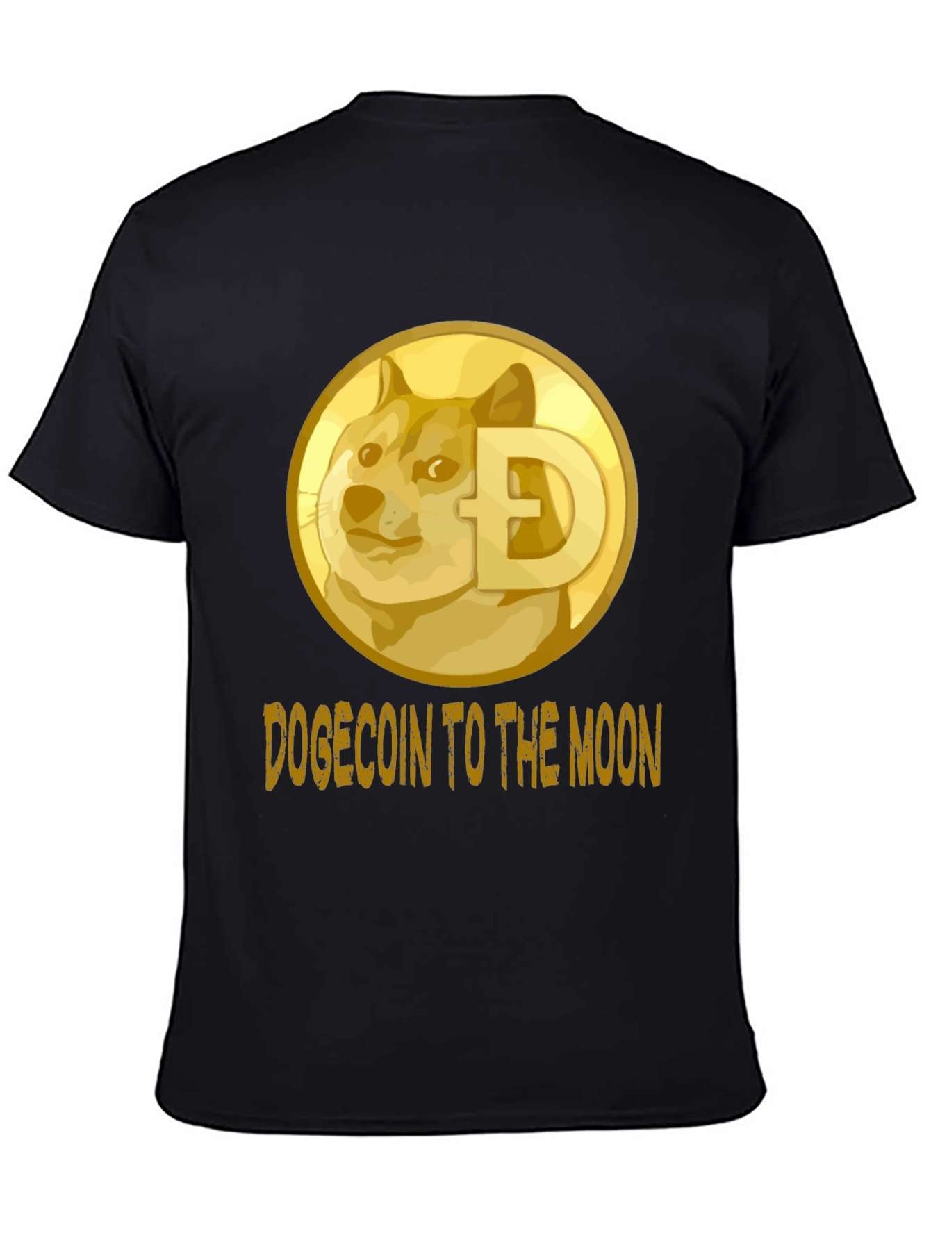 Dogecoin to the Moon Black T-Shirt