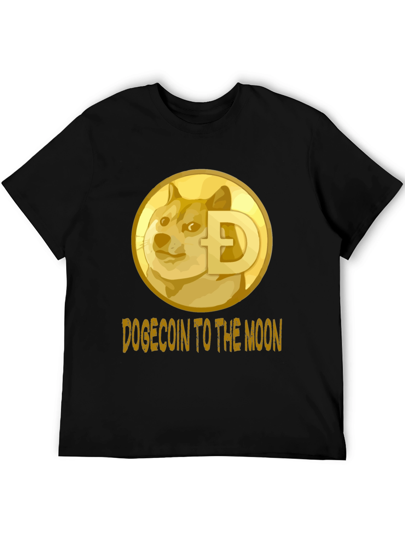 Dogecoin to the Moon Black T-Shirt