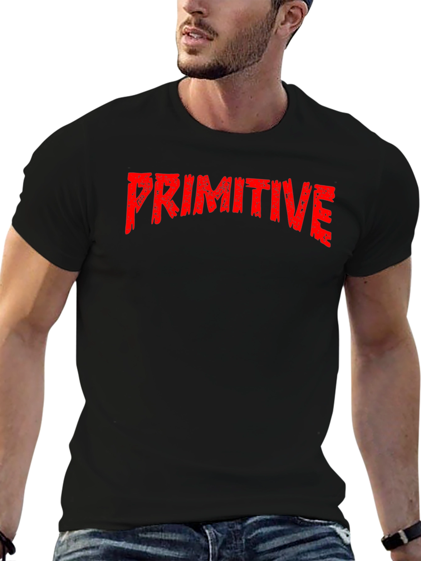 Primitive Logo Graphic Print Black T-Shirt