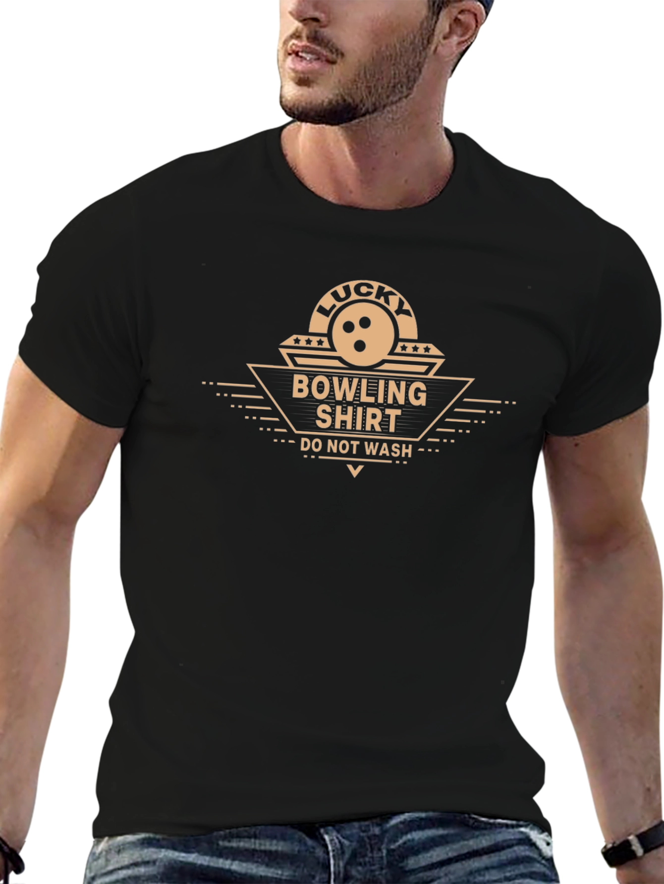 Lucky Bowling Shirt - Do Not Wash Novelty Tee