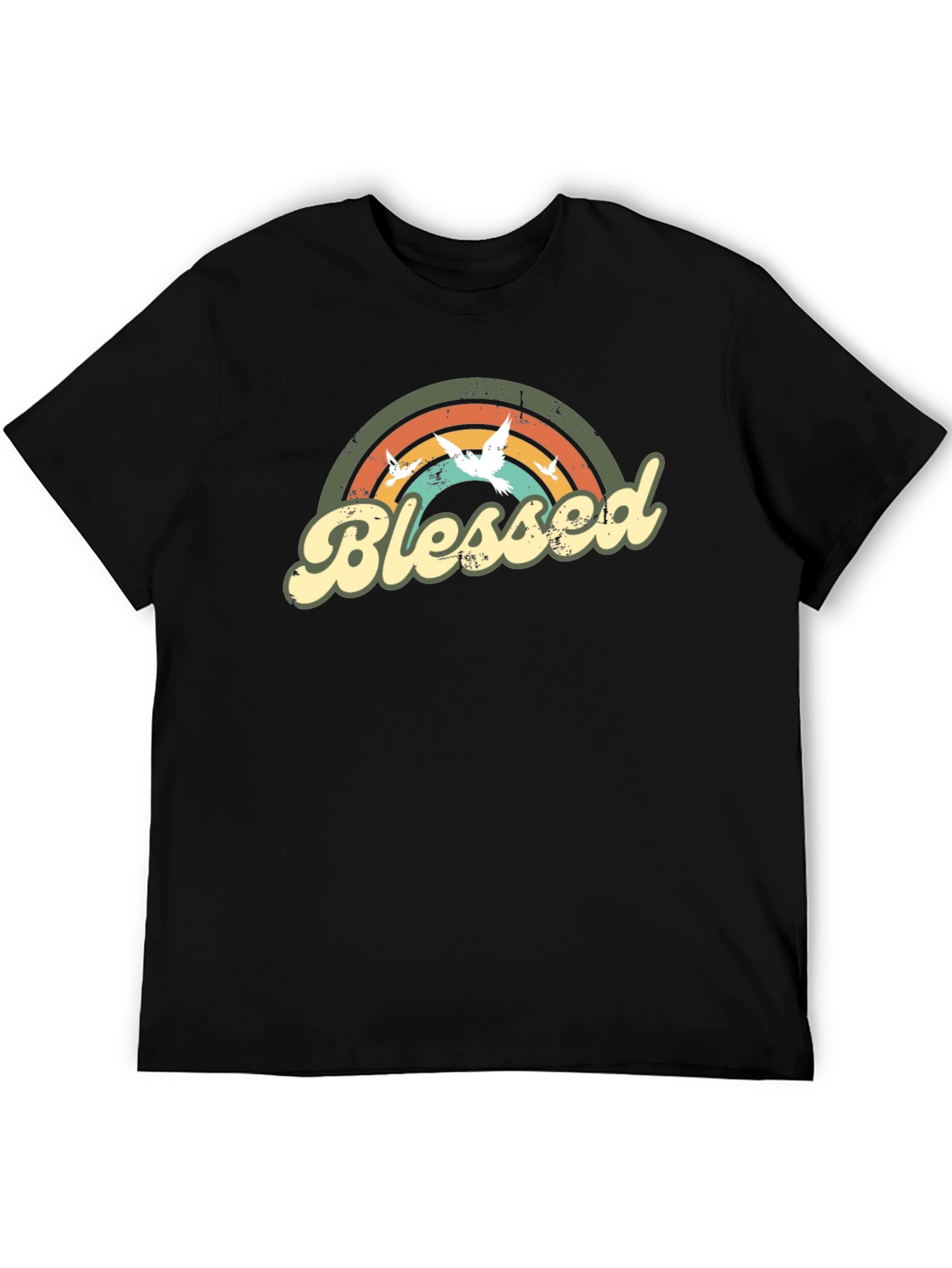 Blessed Rainbow Dove Graphic T-Shirt