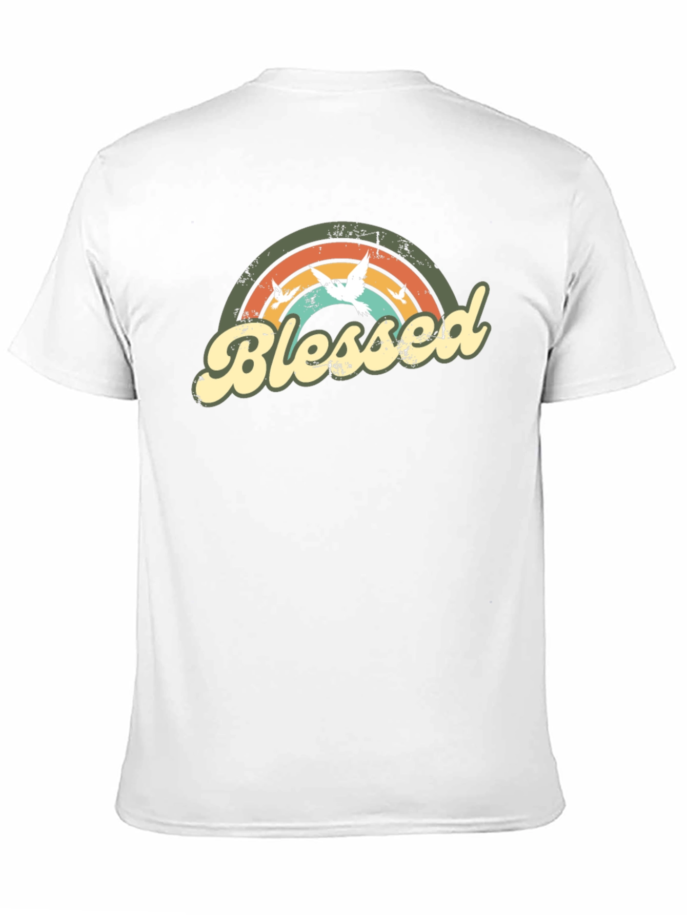 Blessed Rainbow Dove Graphic T-Shirt