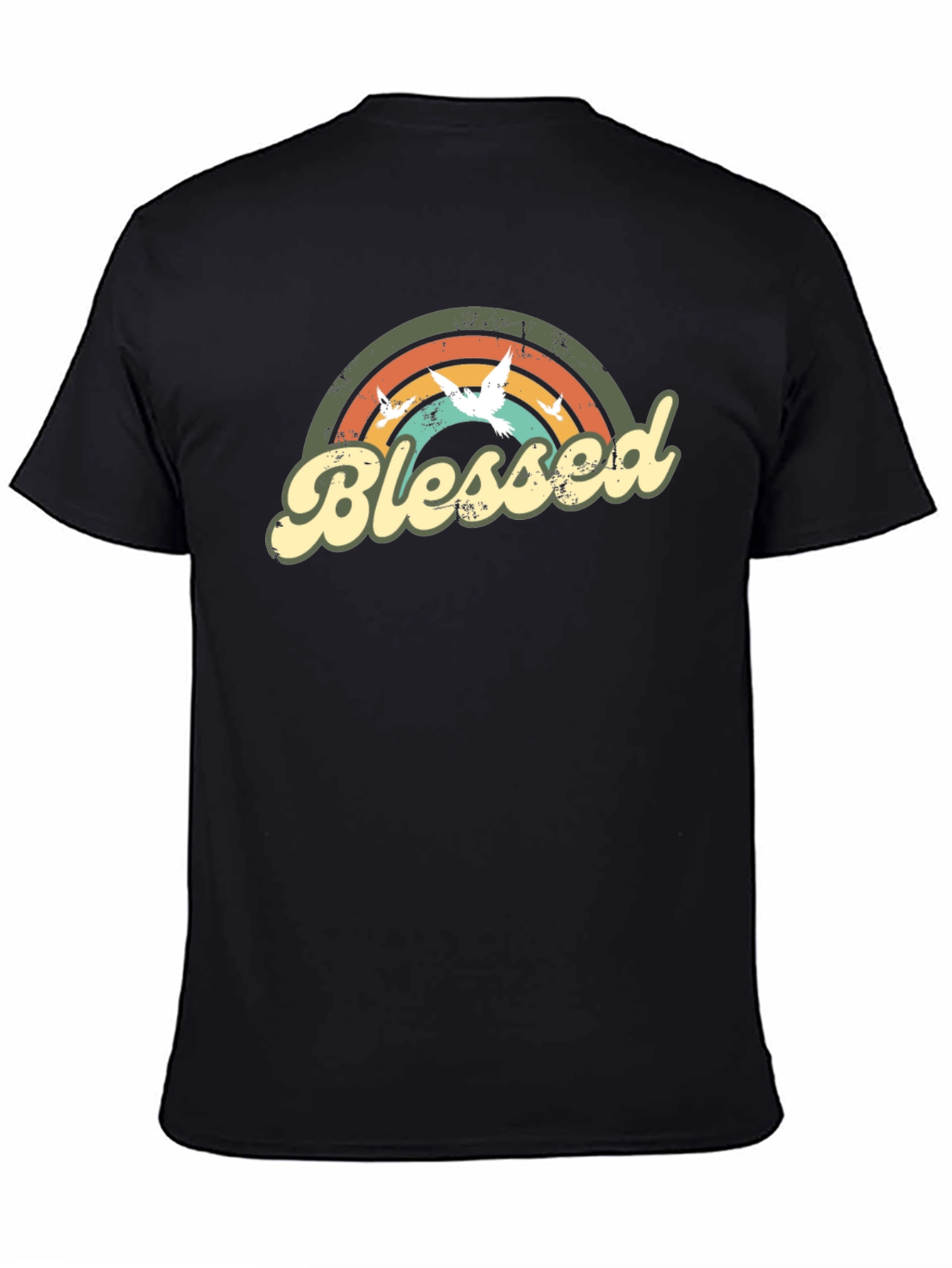 Blessed Rainbow Dove Graphic T-Shirt