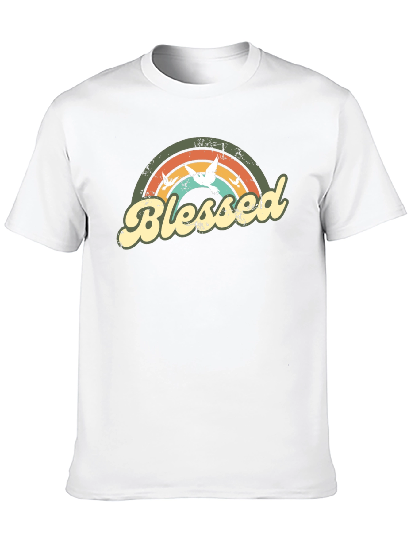 Blessed Rainbow Dove Graphic T-Shirt
