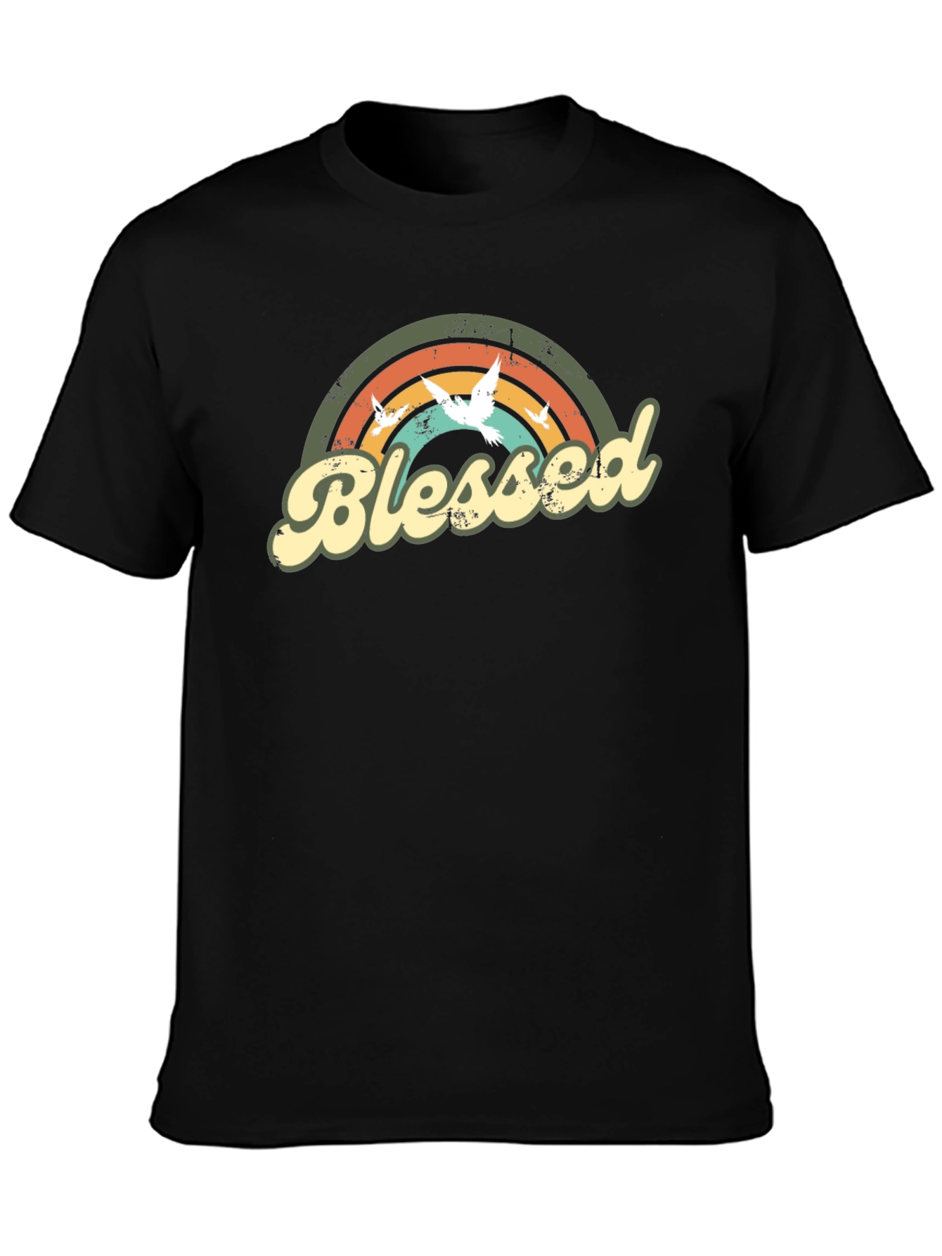 Blessed Rainbow Dove Graphic T-Shirt