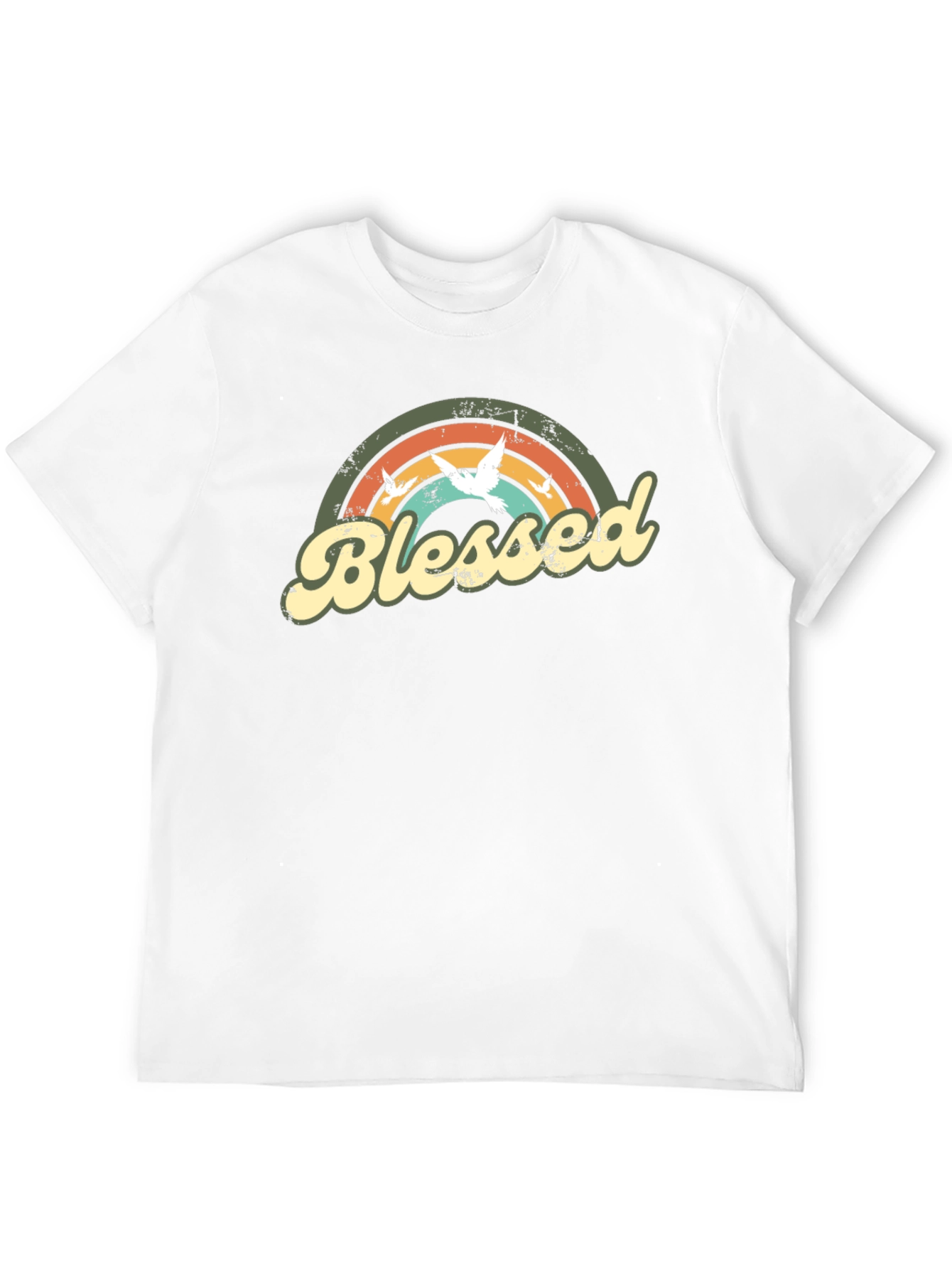 Blessed Rainbow Dove Graphic T-Shirt