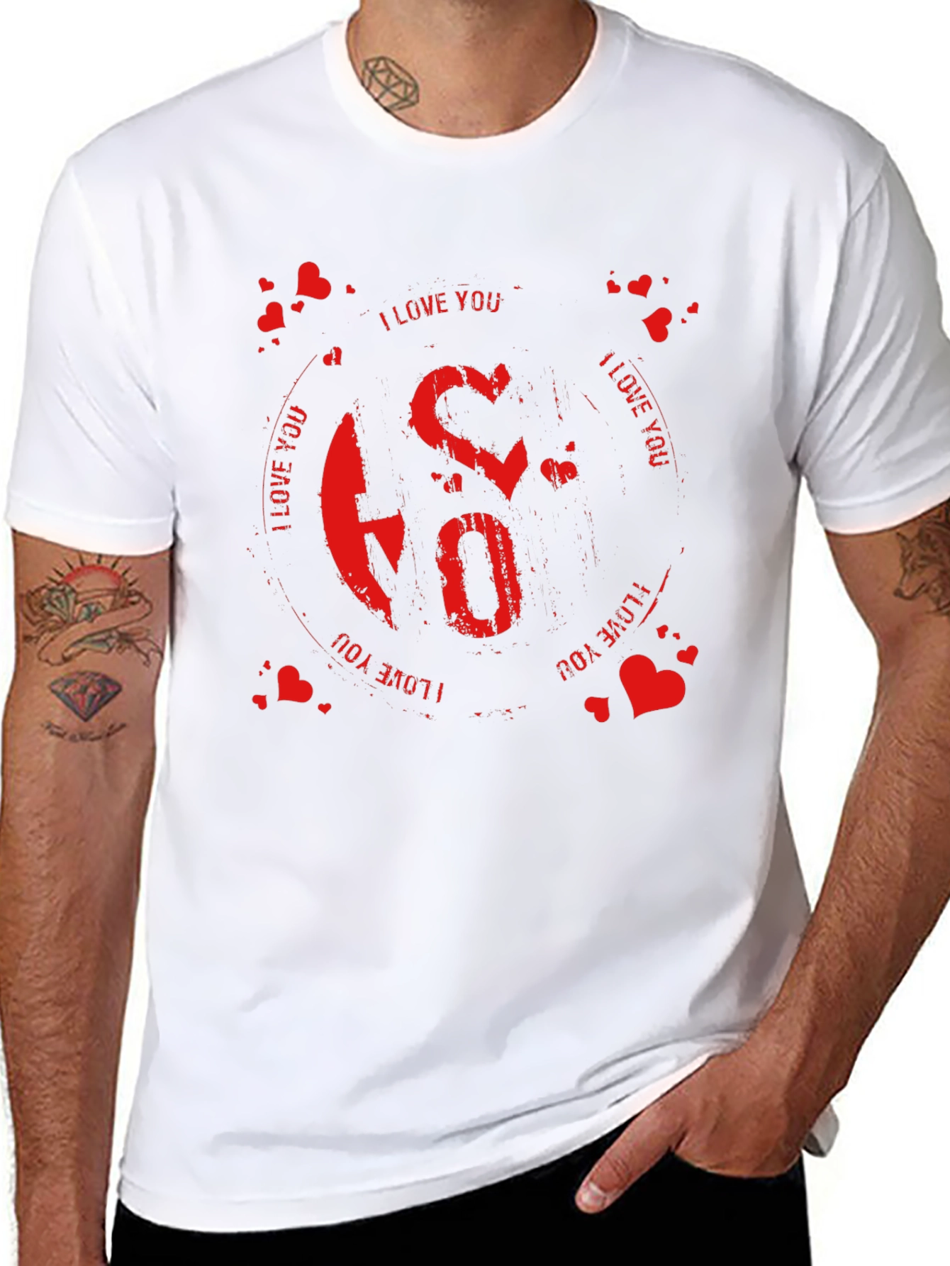 I Love You Graphic Black T-Shirt