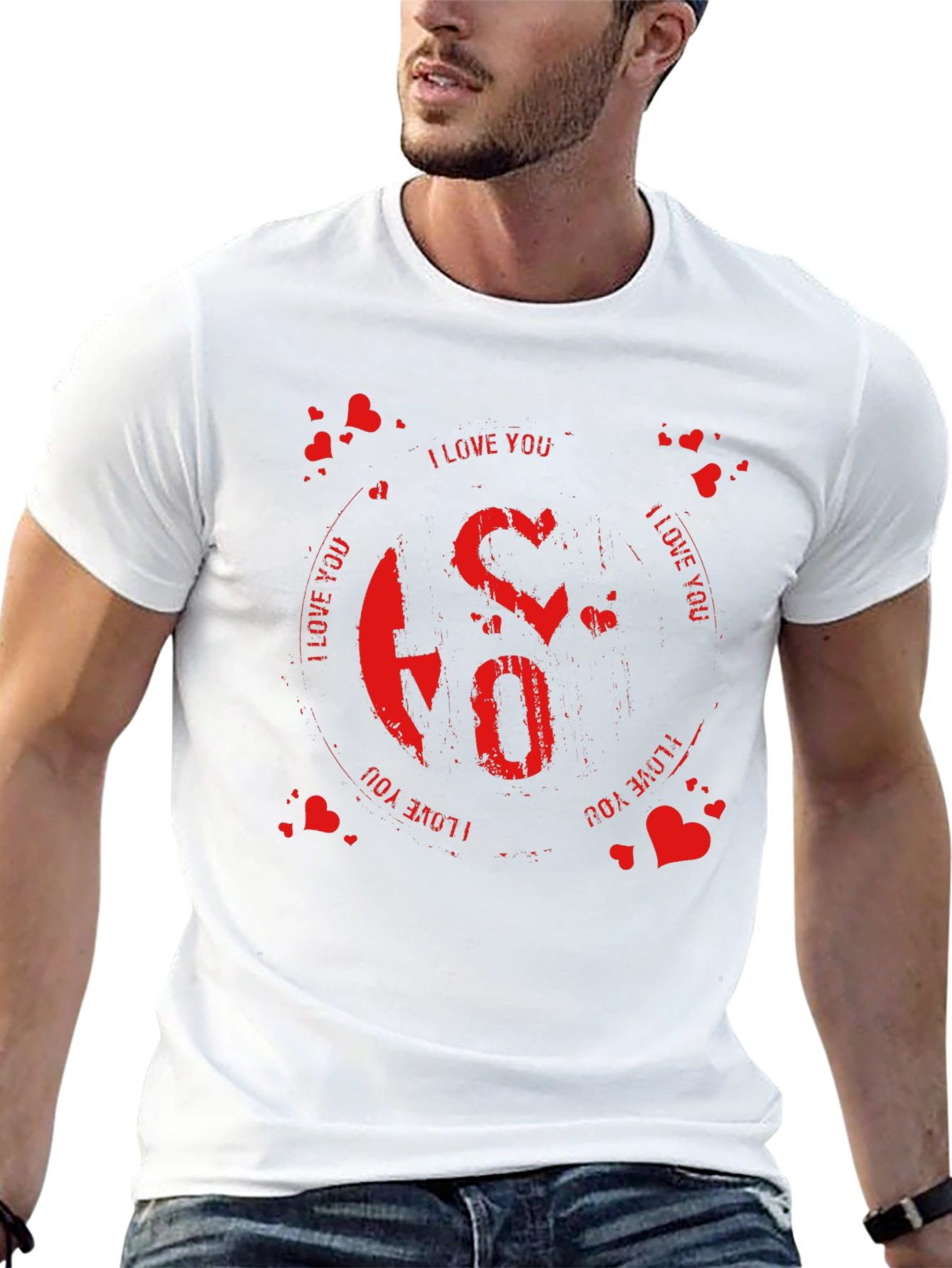 I Love You Graphic Black T-Shirt