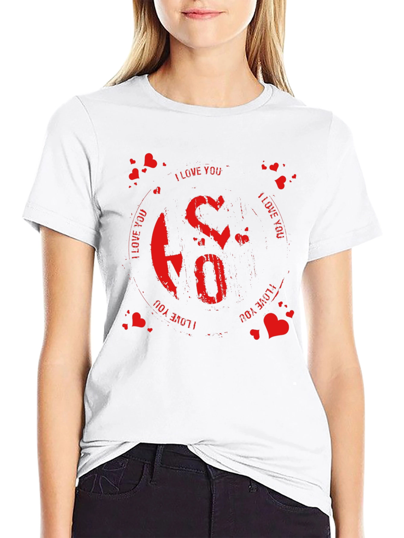 I Love You Graphic Black T-Shirt