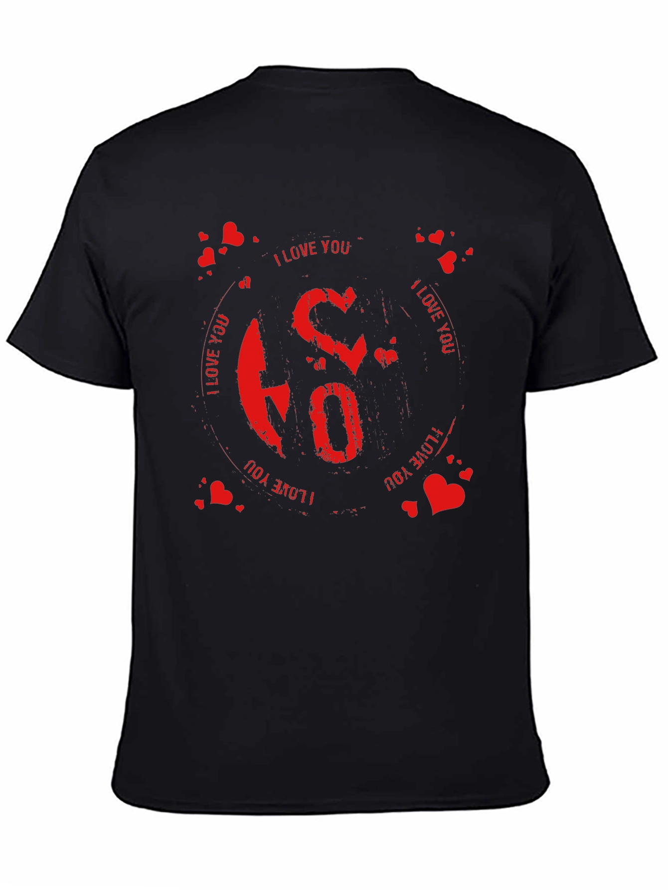I Love You Graphic Black T-Shirt