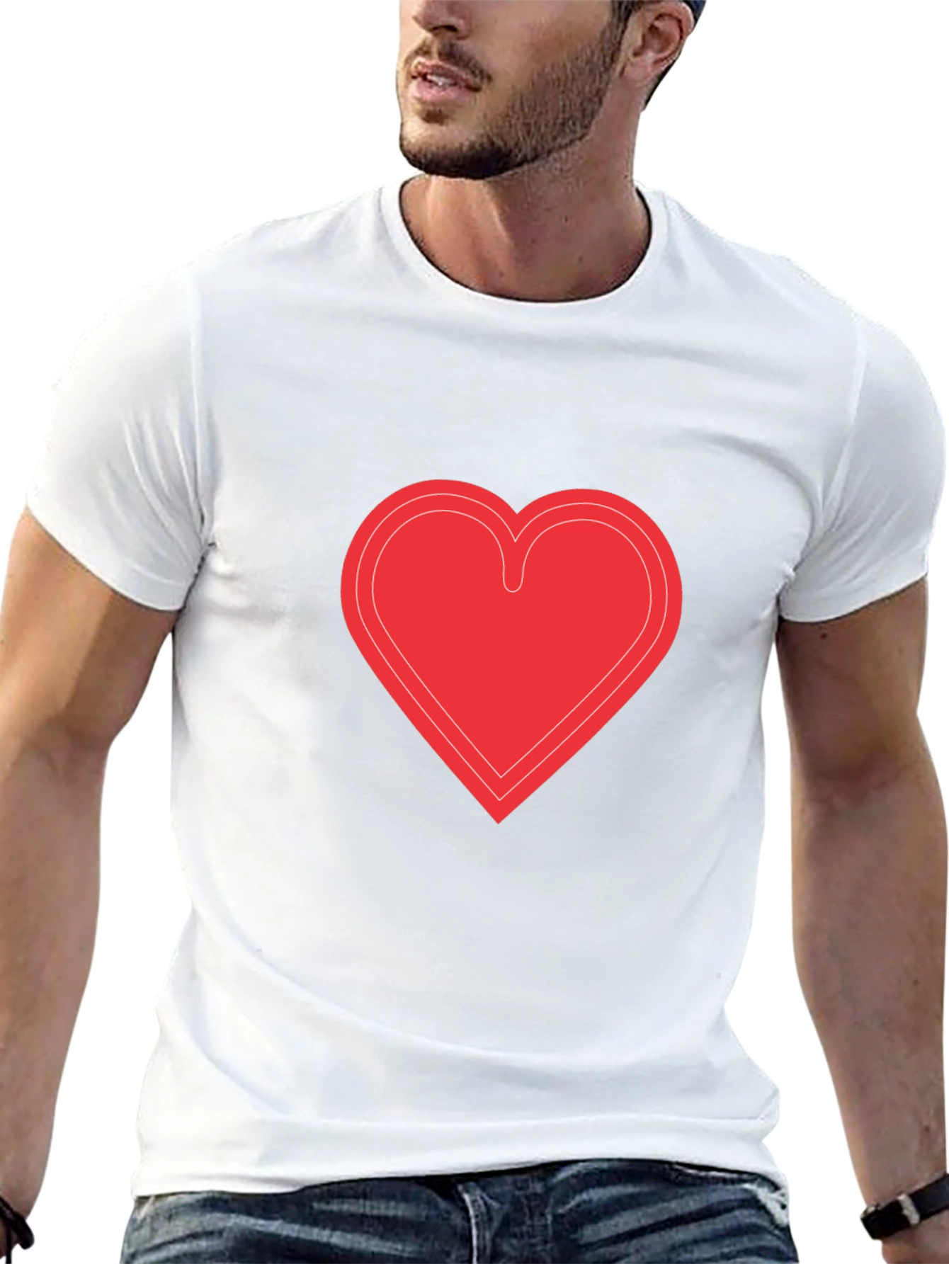 Heart Graphic Black T-Shirt - Stylish & Trendy
