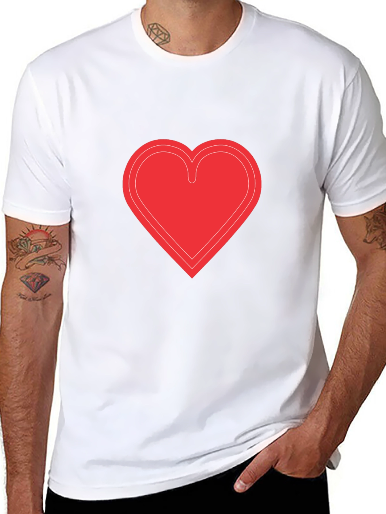 Heart Graphic Black T-Shirt - Stylish & Trendy