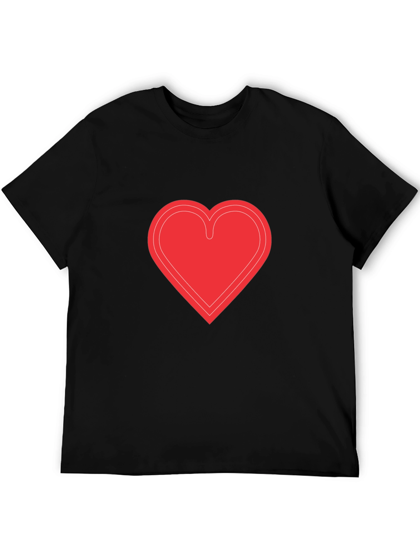 Heart Graphic Black T-Shirt - Stylish & Trendy