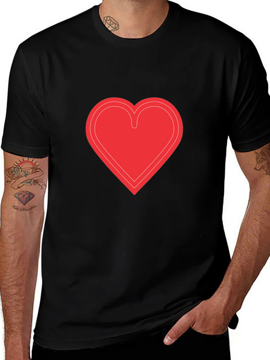 Heart Graphic Black T-Shirt - Stylish & Trendy