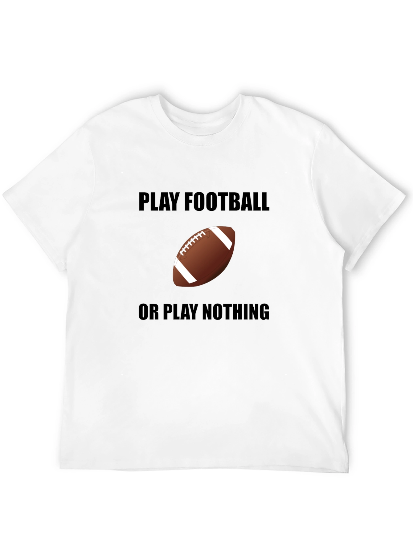 Play Football Tee -  Black Graphic T-Shirt