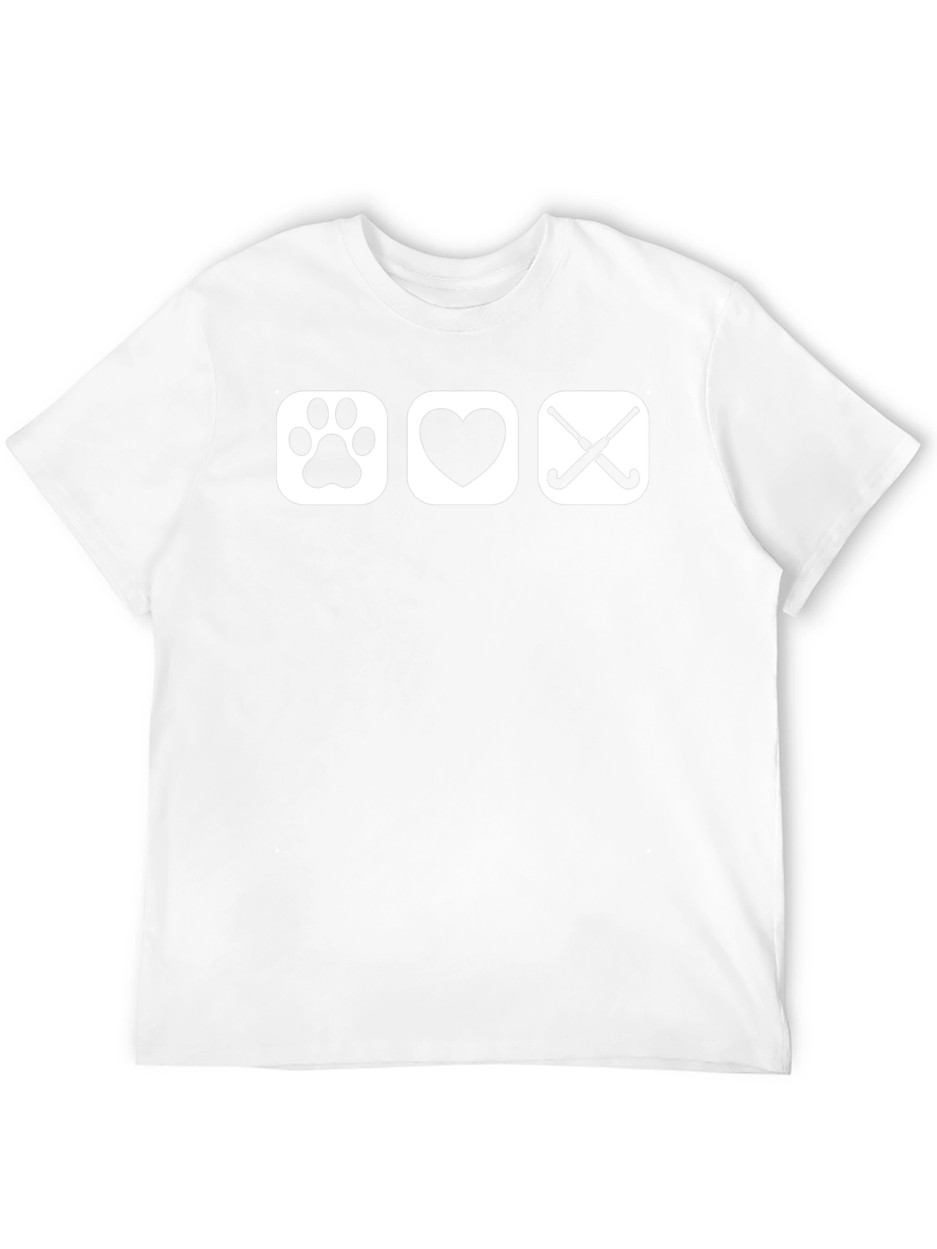 Love Pets Hockey T-Shirt Black Cotton