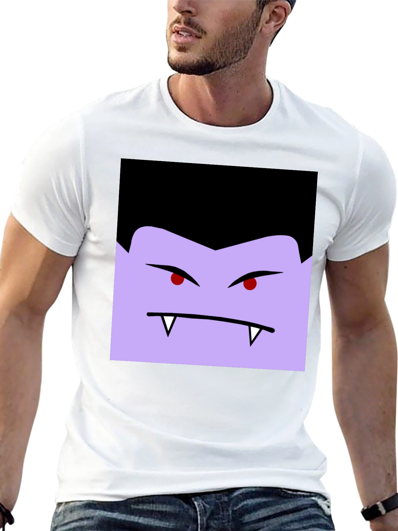 Vampire Face Graphic Black T-Shirt