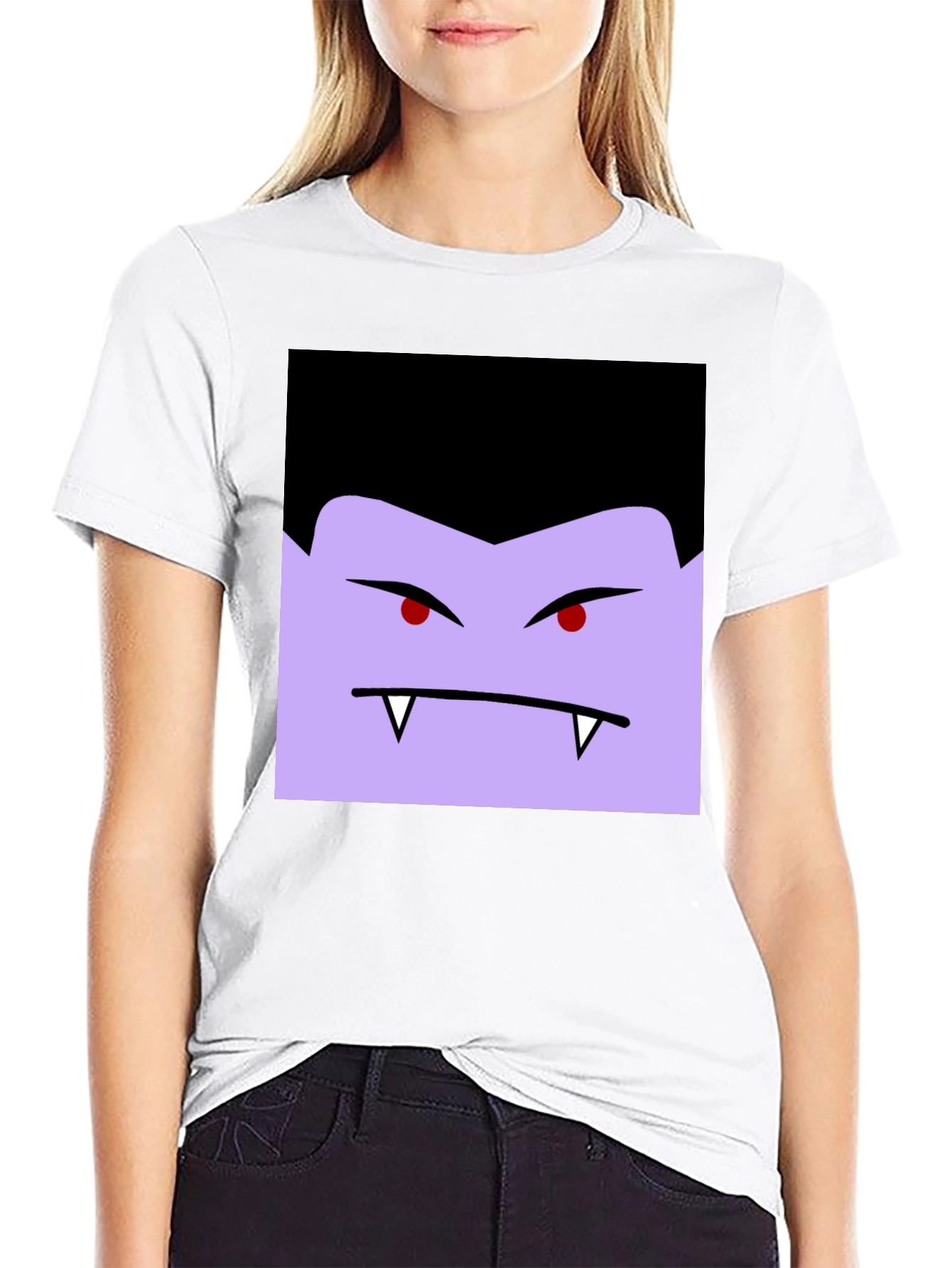 Vampire Face Graphic Black T-Shirt