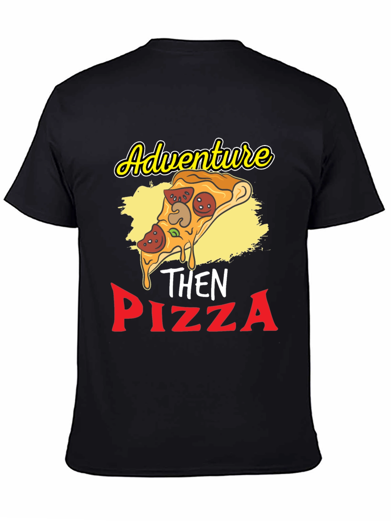 Adventure Then Pizza Graphic T-Shirt
