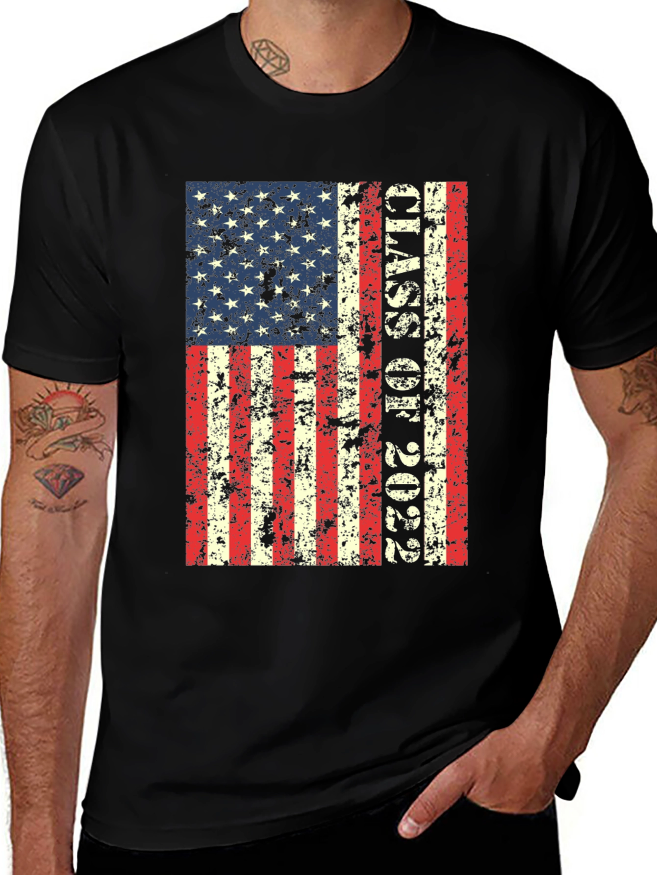 American Flag Class of 2022 Graphic Tee