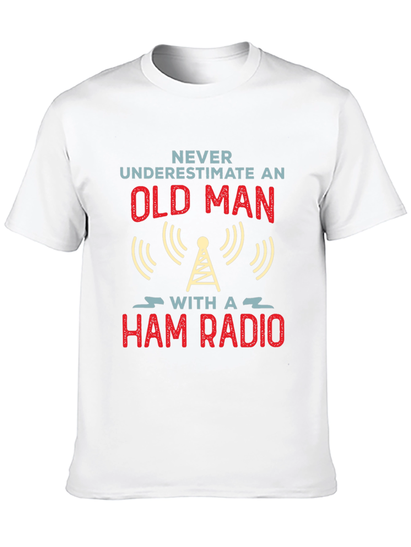 Never Underestimate an Old Man Ham Radio T-Shirt