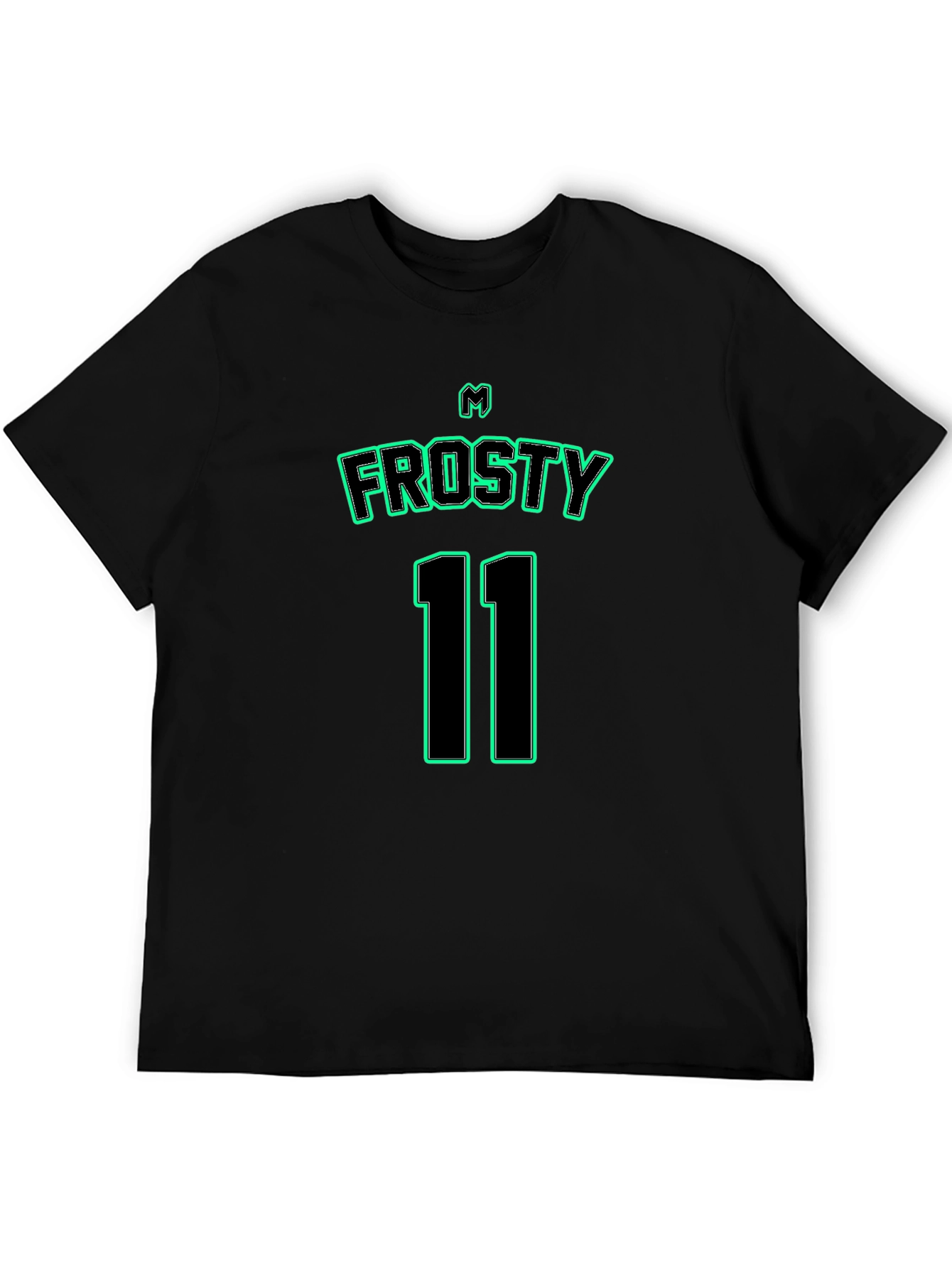 Frosty 11 T-Shirt - Black Jersey Style Tee
