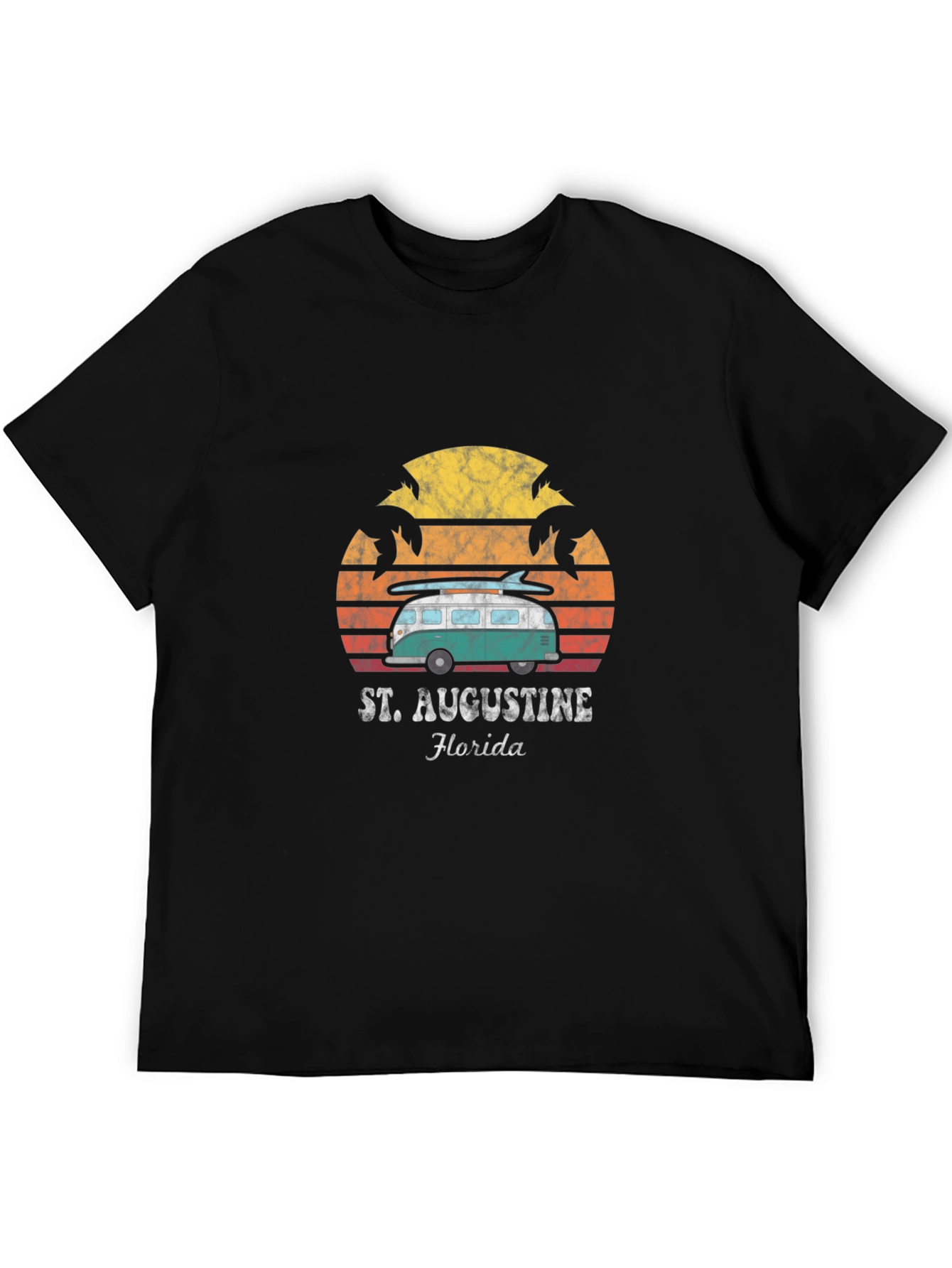 St. Augustine Florida Retro Van Surf T-Shirt