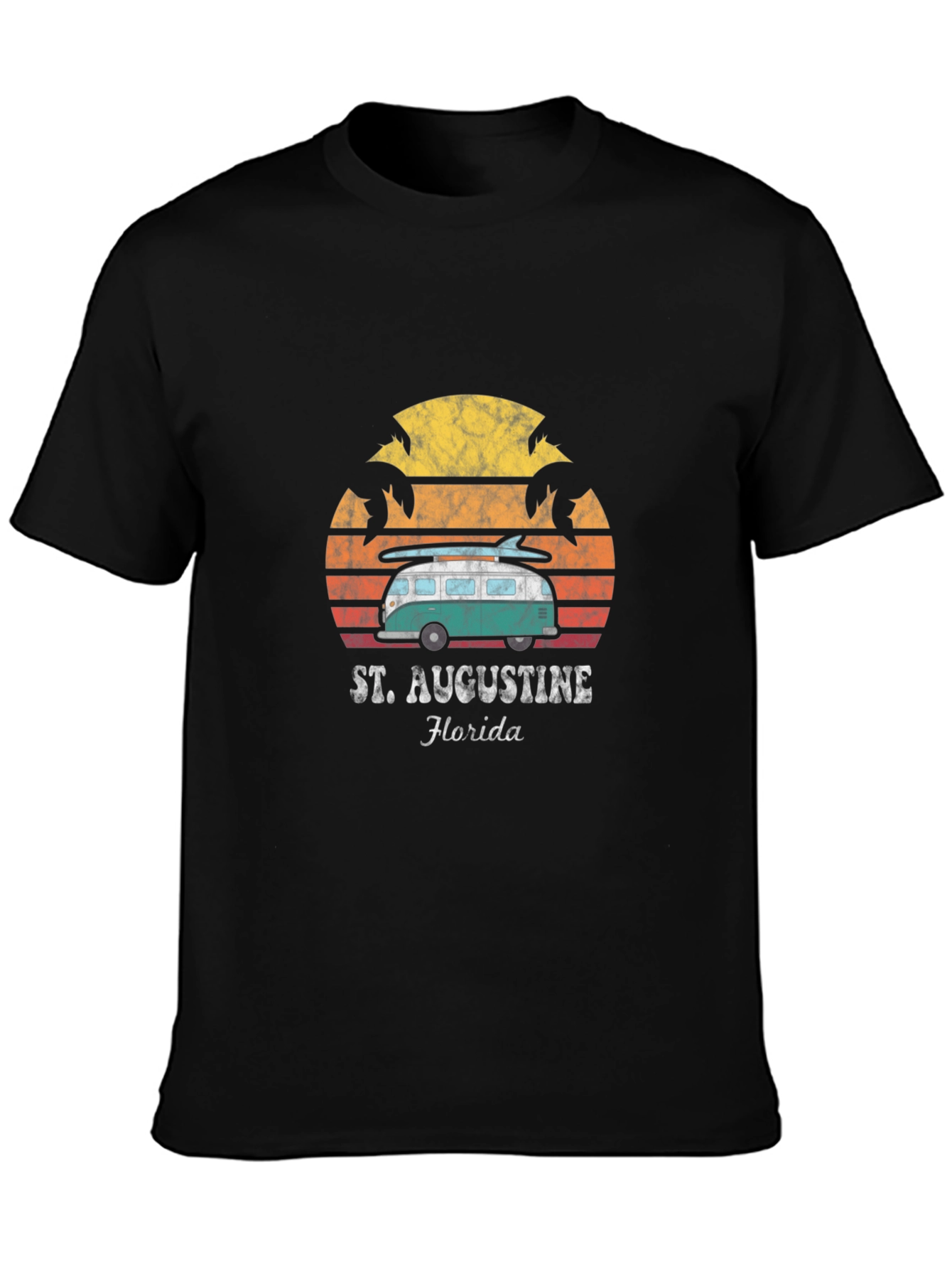 St. Augustine Florida Retro Van Surf T-Shirt