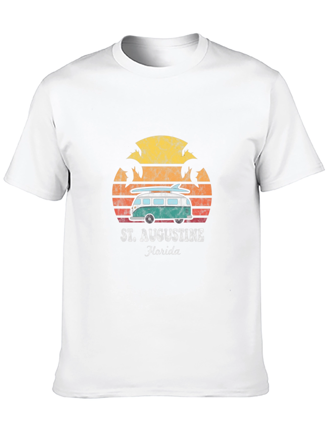 St. Augustine Florida Retro Van Surf T-Shirt