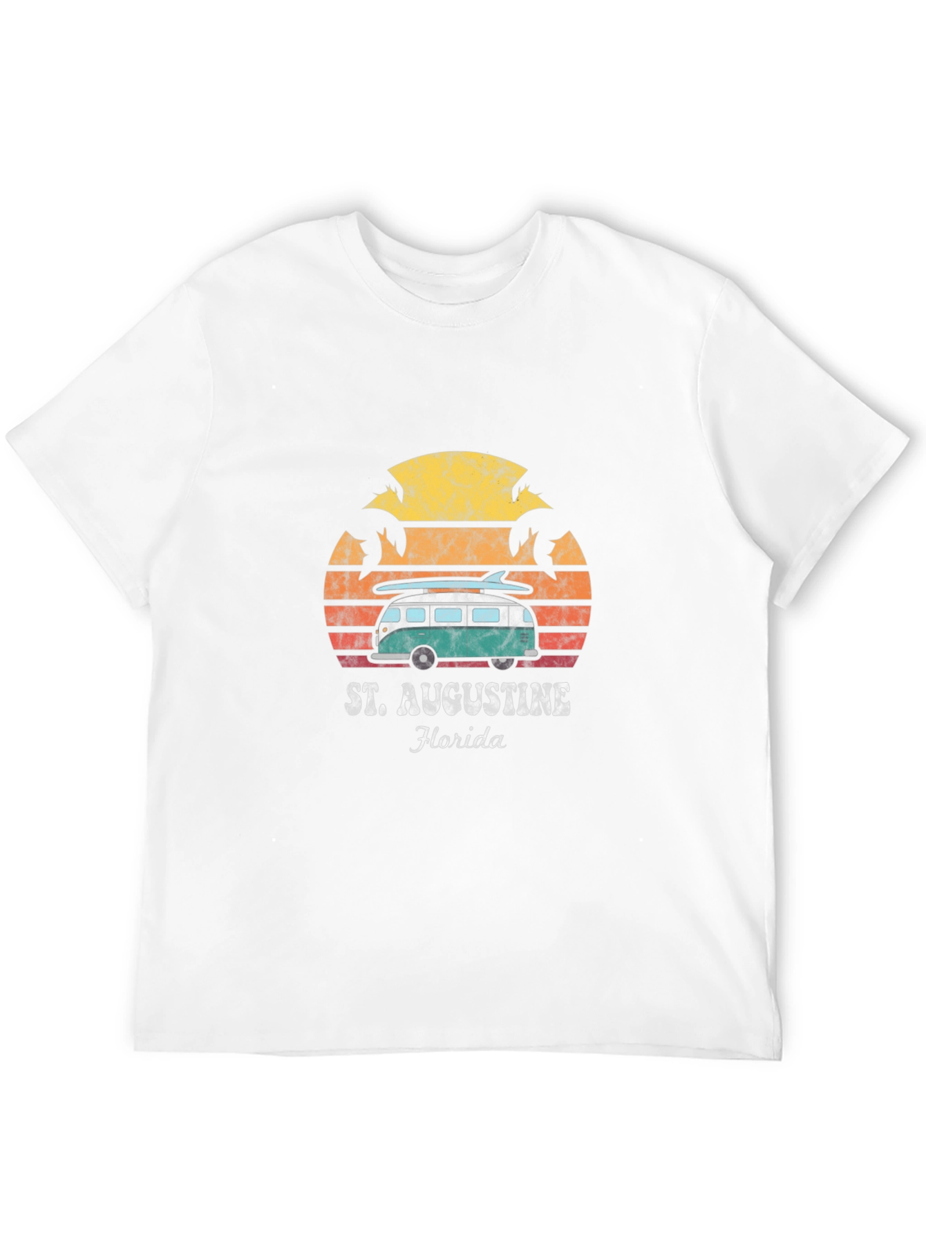 St. Augustine Florida Retro Van Surf T-Shirt