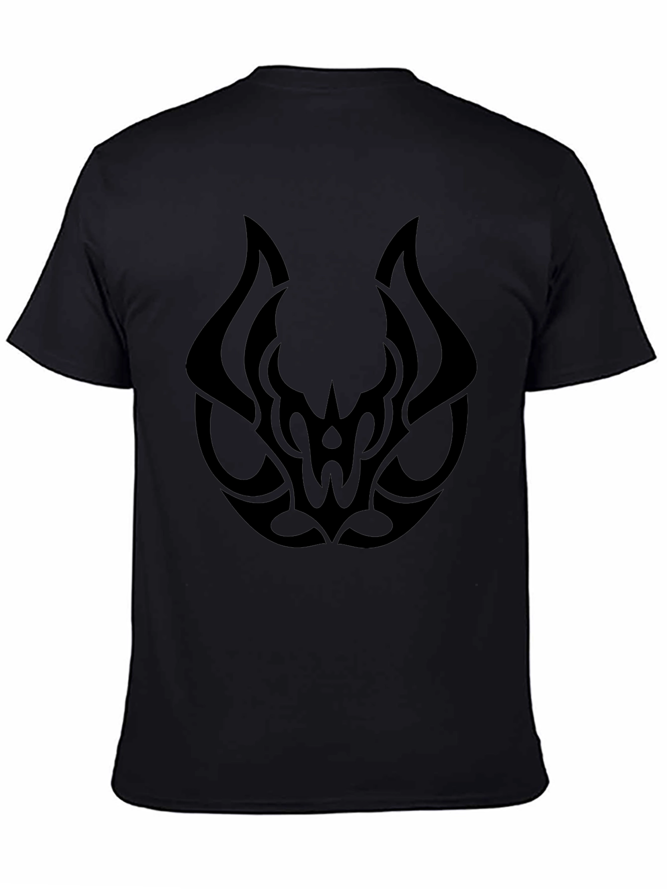 Bold Tribal Graphic Black T-Shirt