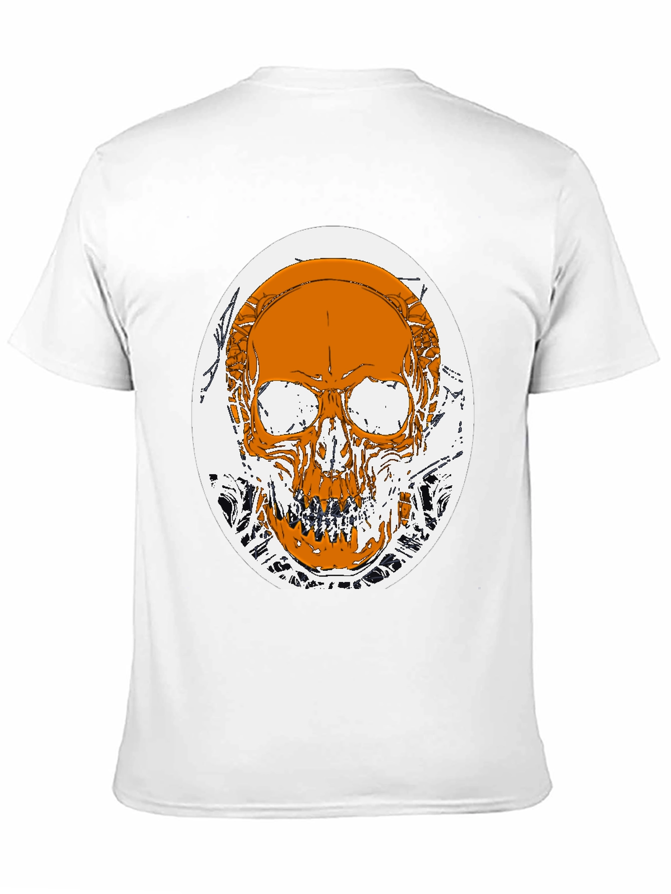 Skull Graphic Print T-Shirt - Black