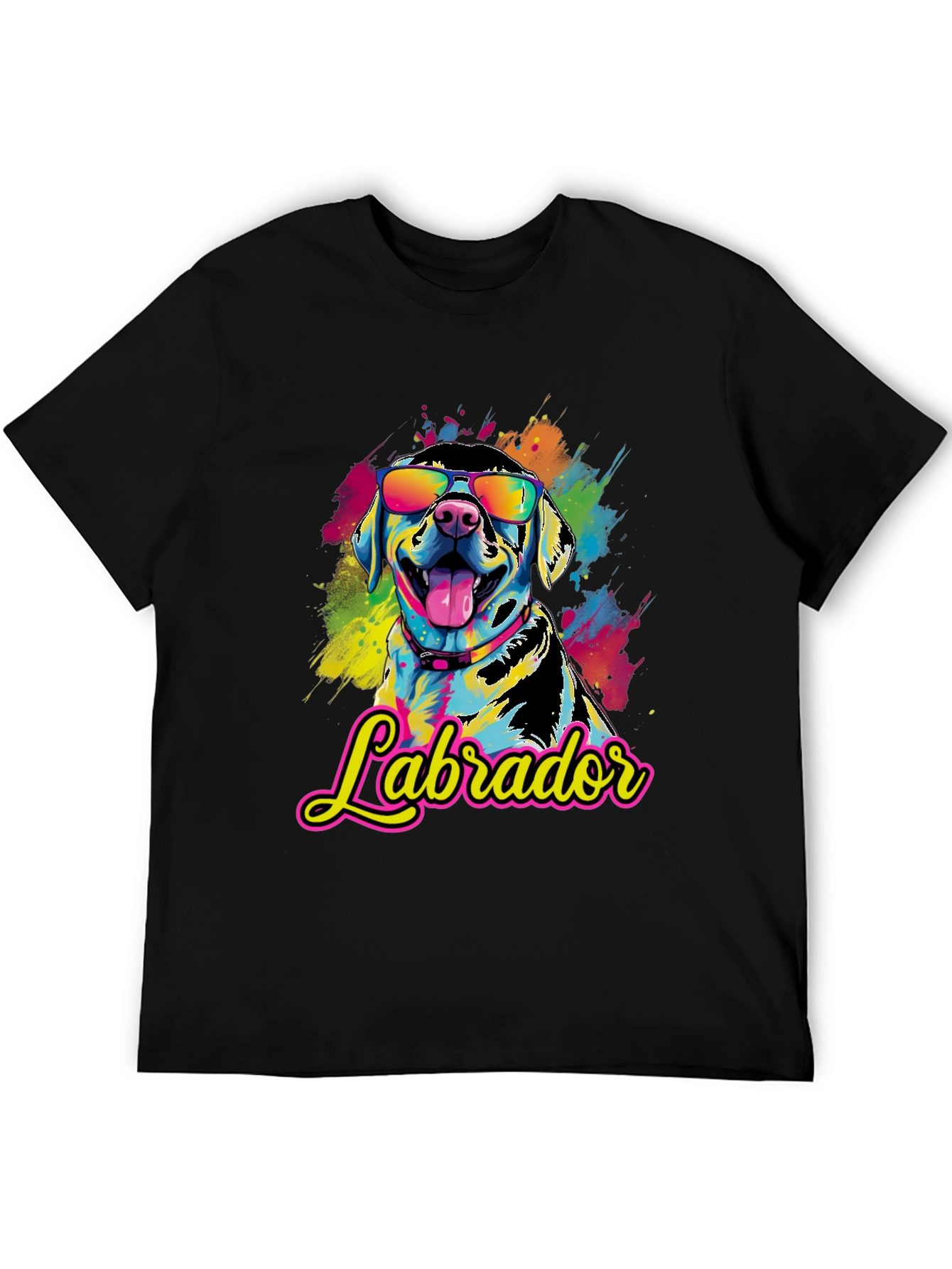 Cool Labrador T-Shirt - Vibrant Dog Graphic Tee
