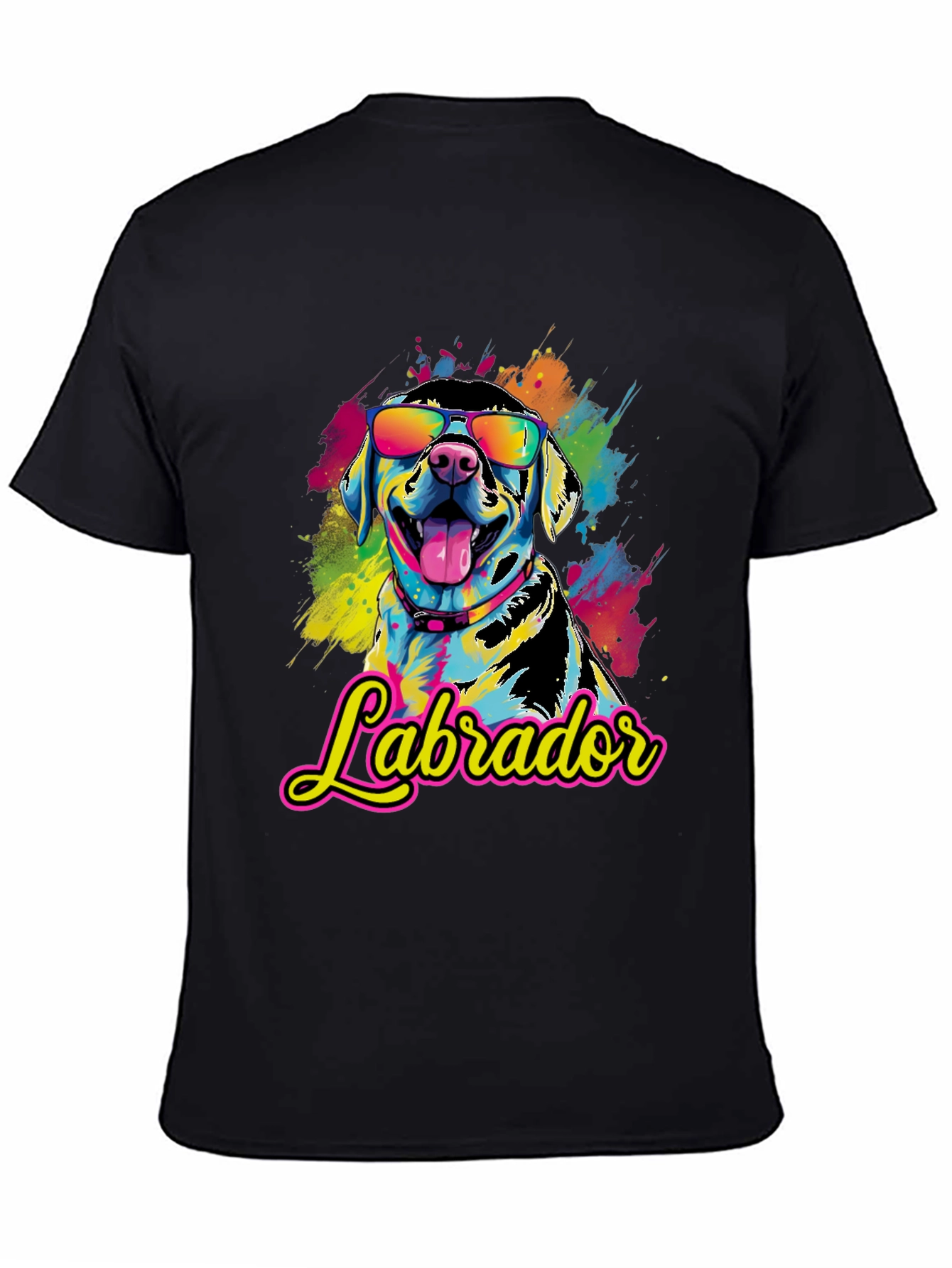Cool Labrador T-Shirt - Vibrant Dog Graphic Tee