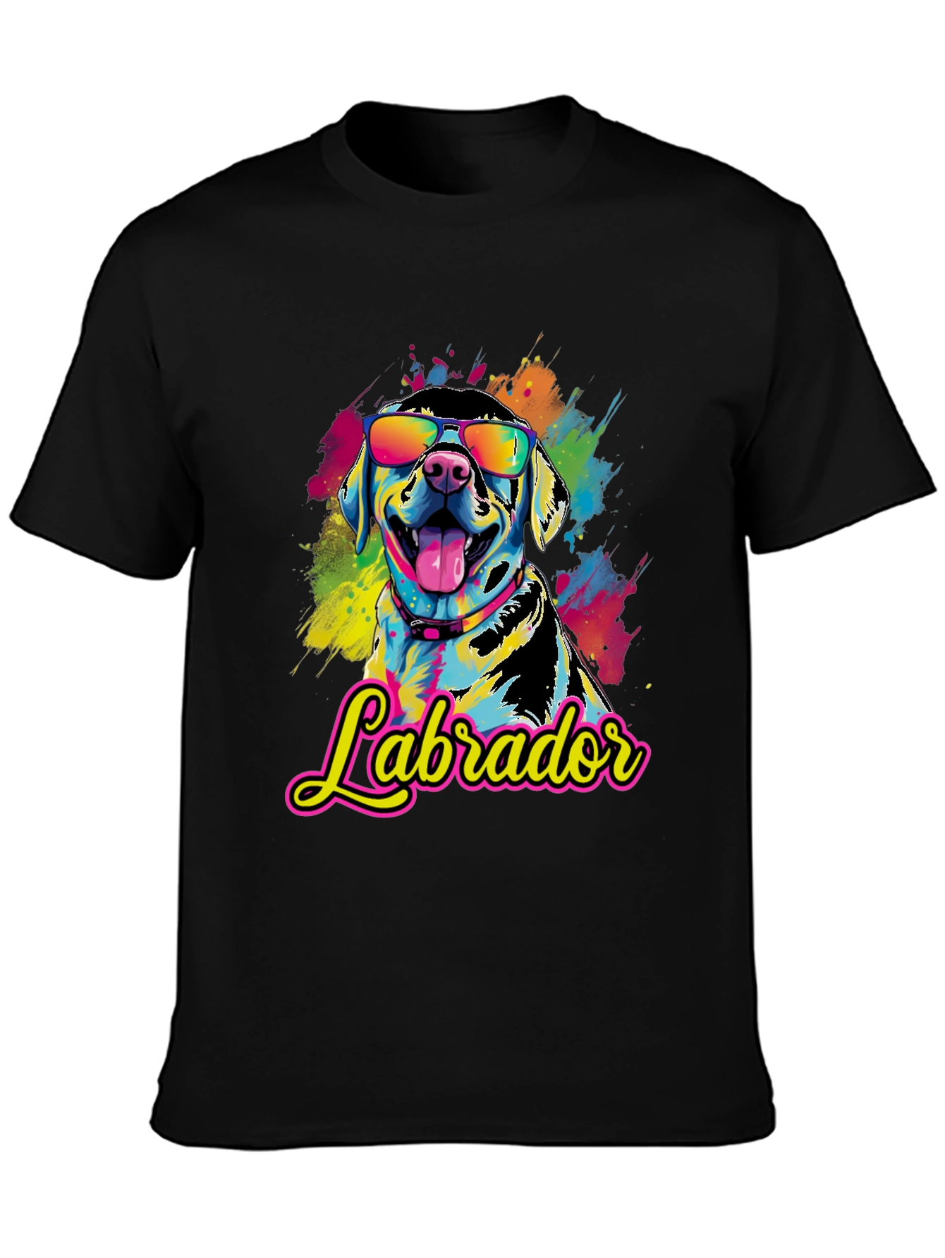 Cool Labrador T-Shirt - Vibrant Dog Graphic Tee
