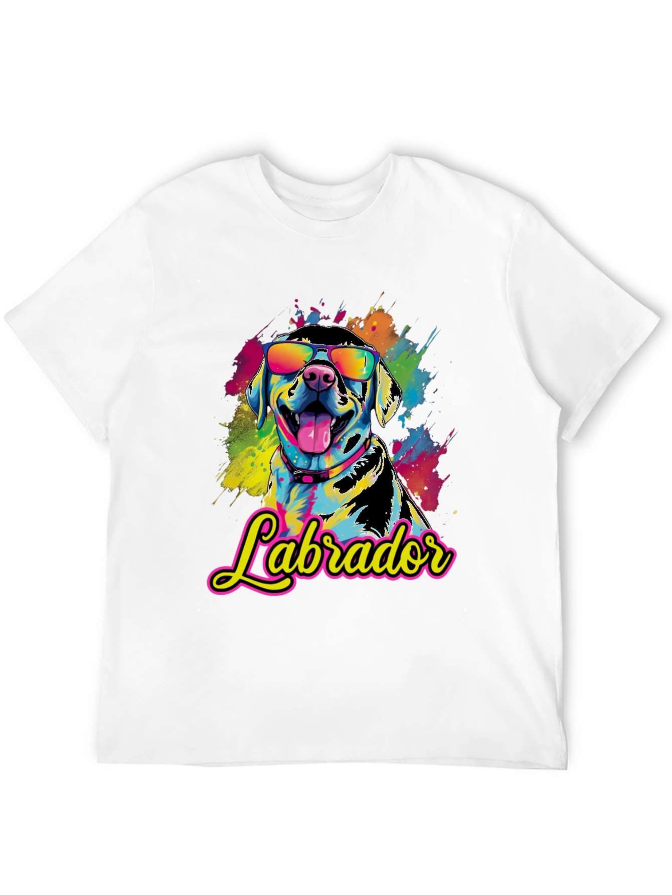 Cool Labrador T-Shirt - Vibrant Dog Graphic Tee