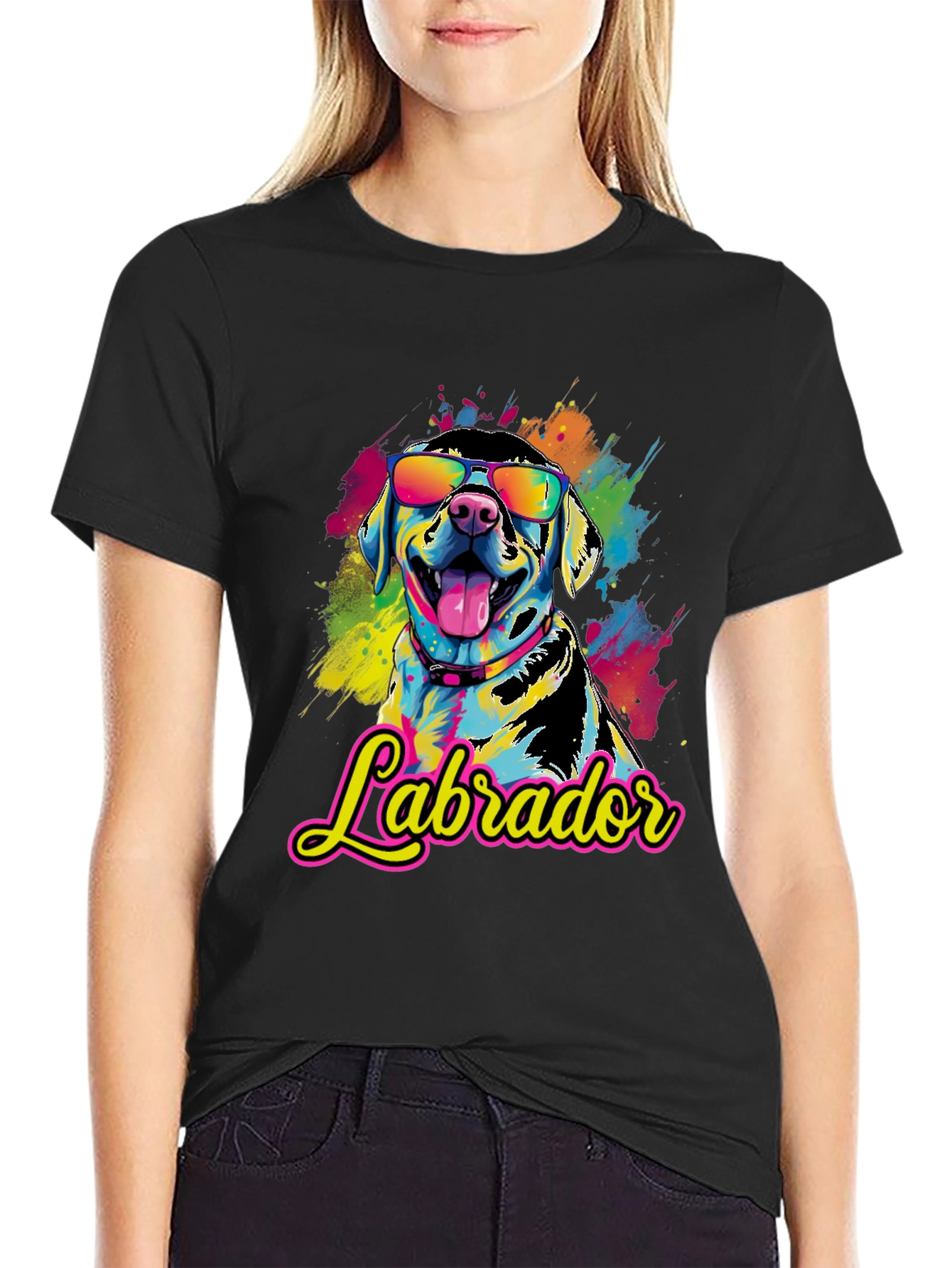 Cool Labrador T-Shirt - Vibrant Dog Graphic Tee