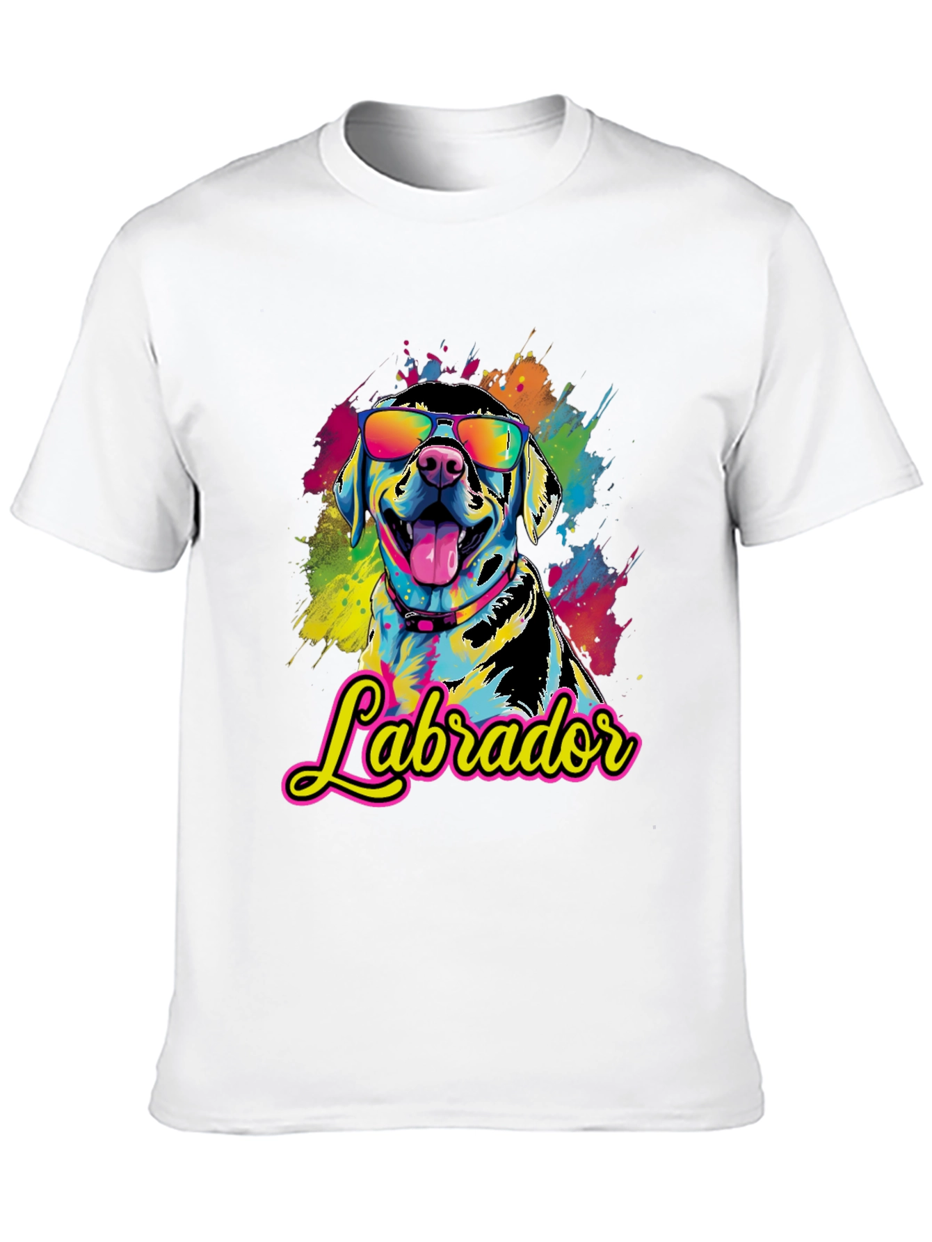 Cool Labrador T-Shirt - Vibrant Dog Graphic Tee