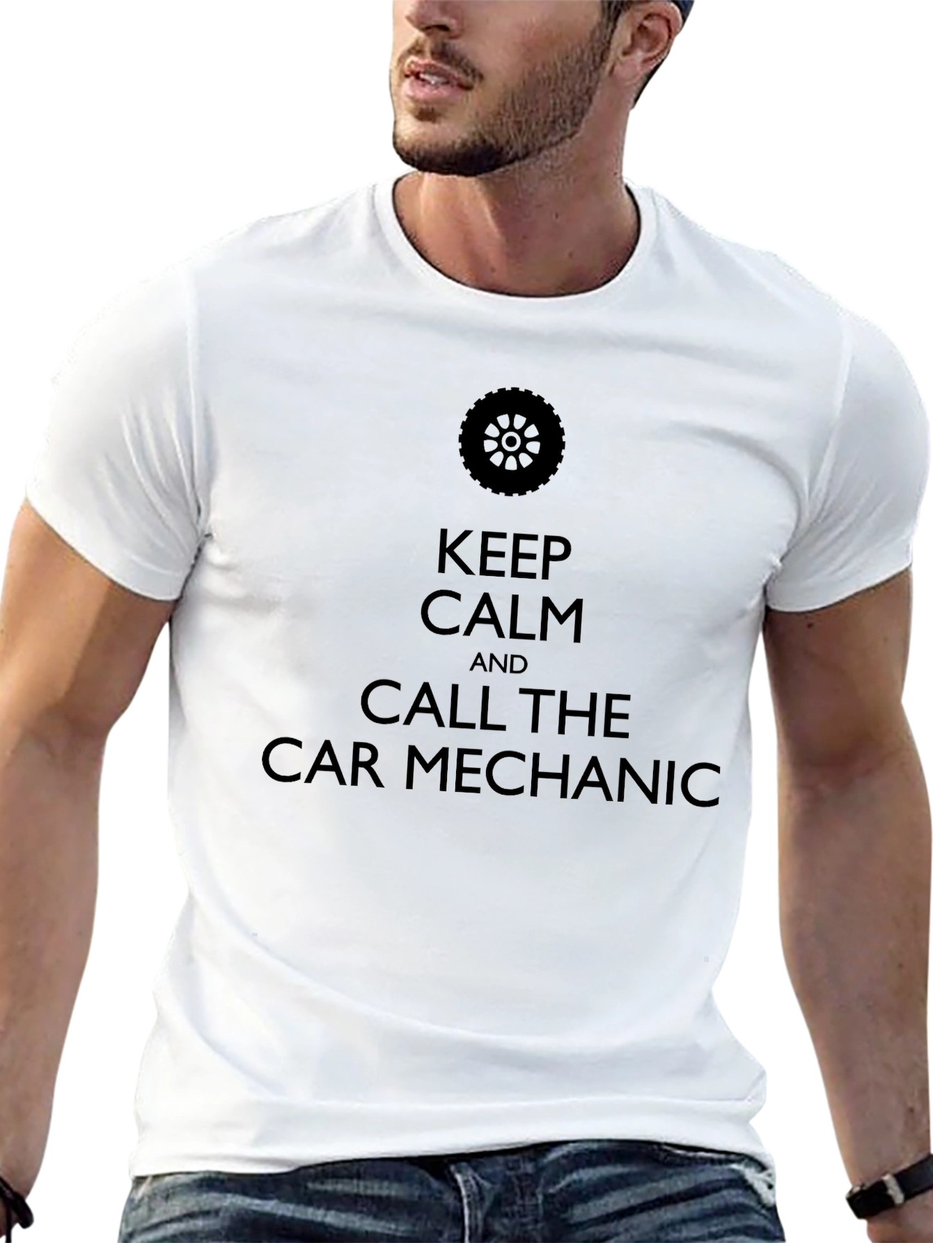 Keep Calm Car Mechanic Graphic Tee